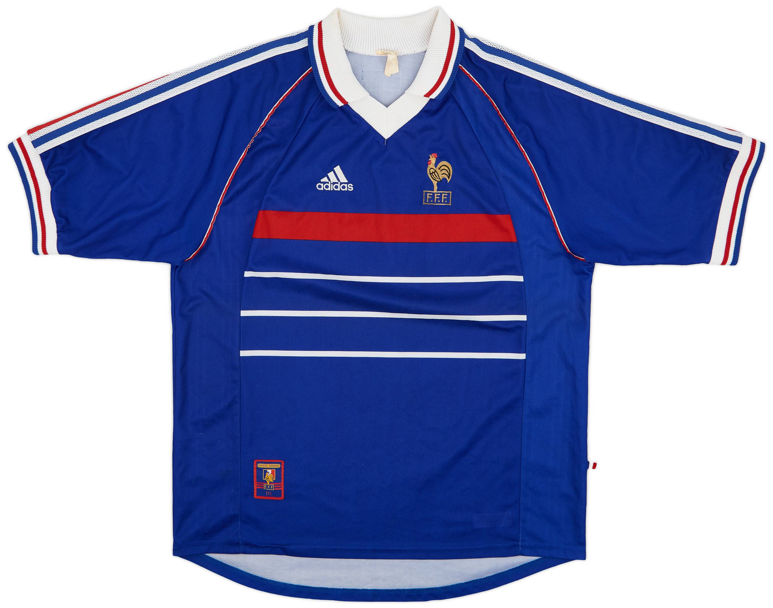 1998-00 France Home Shirt - 8/10 - (XL)