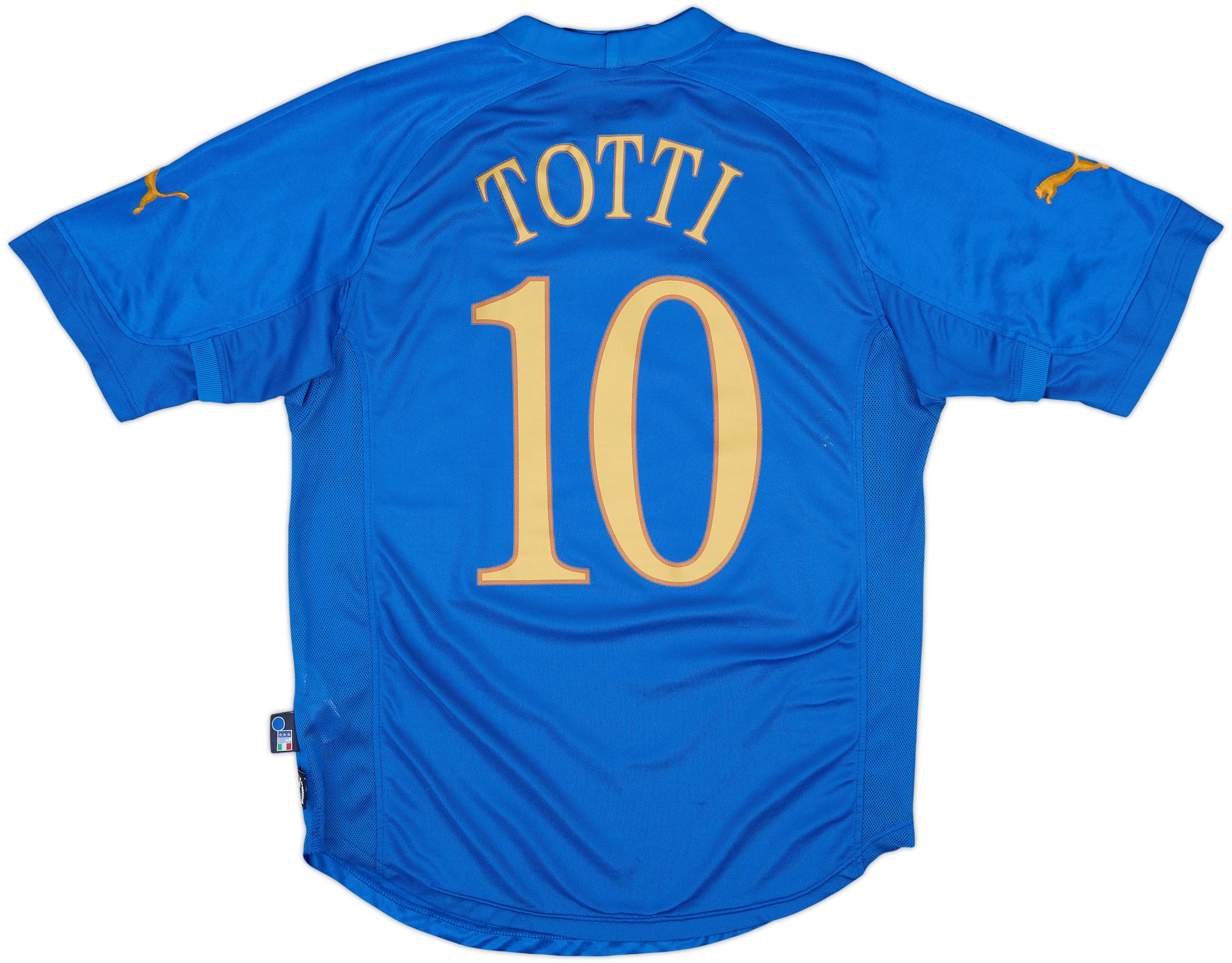 2004-06 Italy Home Shirt Totti #10 - 7/10 - (M)