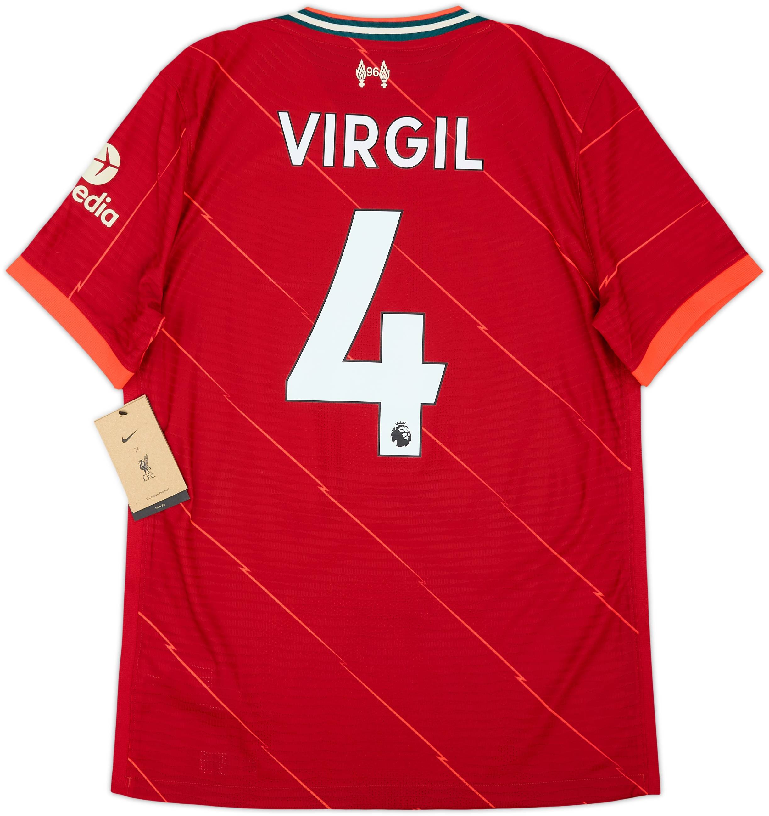  リヴァプール FC オーセンティックユニフォーム VIRGIL 4 2021-22 Liverpool Authentic Home Shirt Virgil #4 (M)