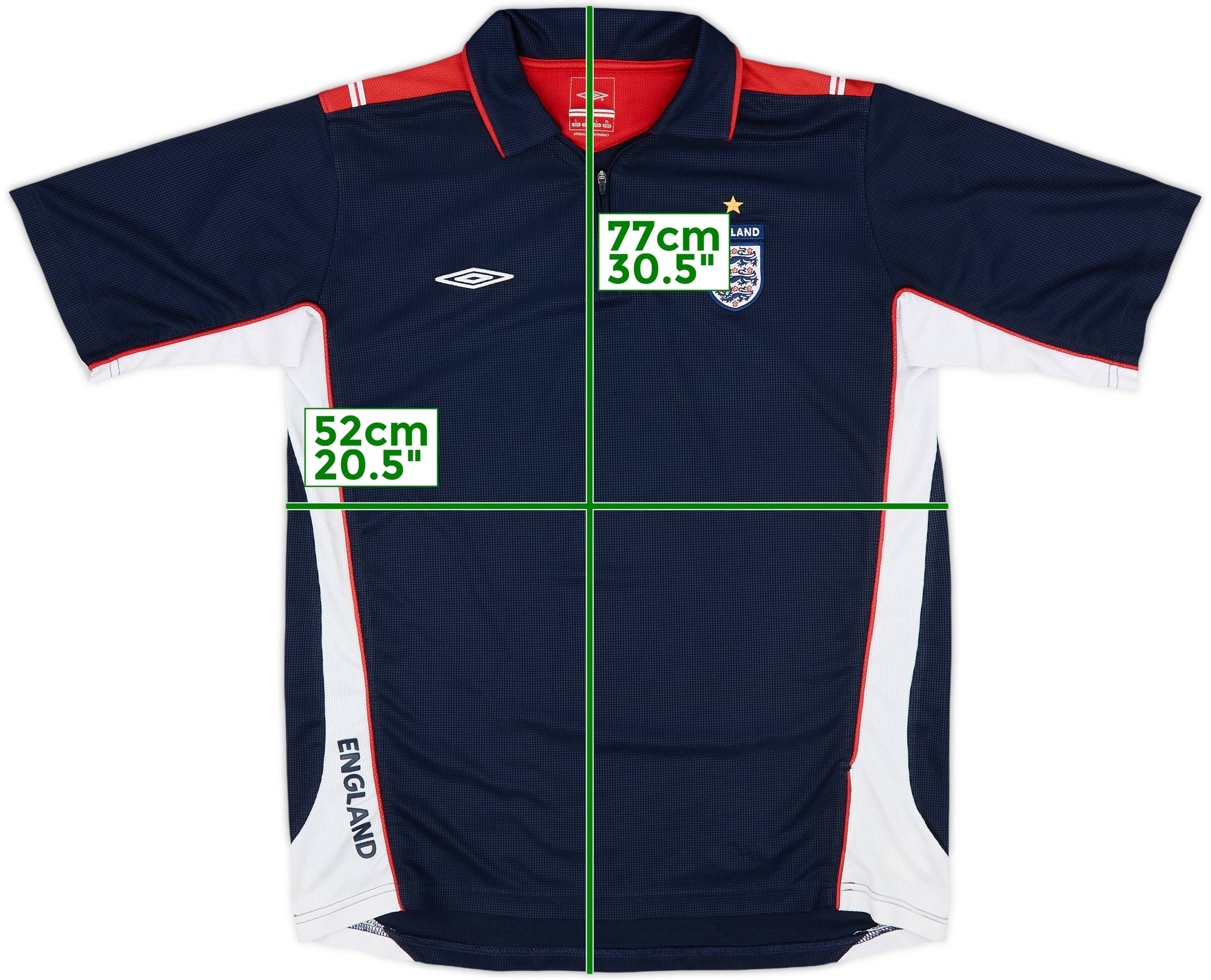 2004-05 England Umbro 1/4 Zip Polo Shirt - 8/10 - (L)