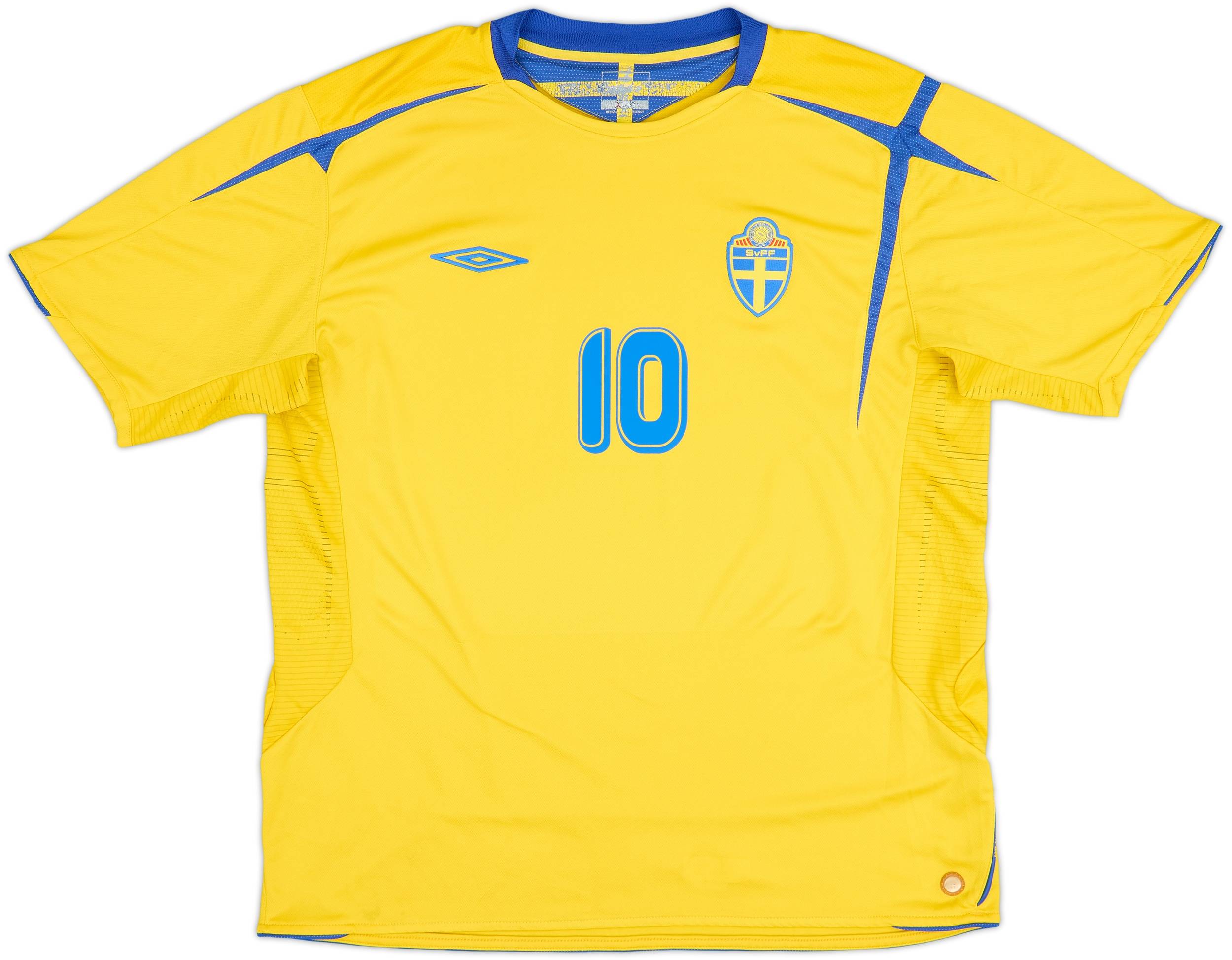 2005-06 Sweden Home Shirt Ibrahimovic #10 - 8/10 - (XL)