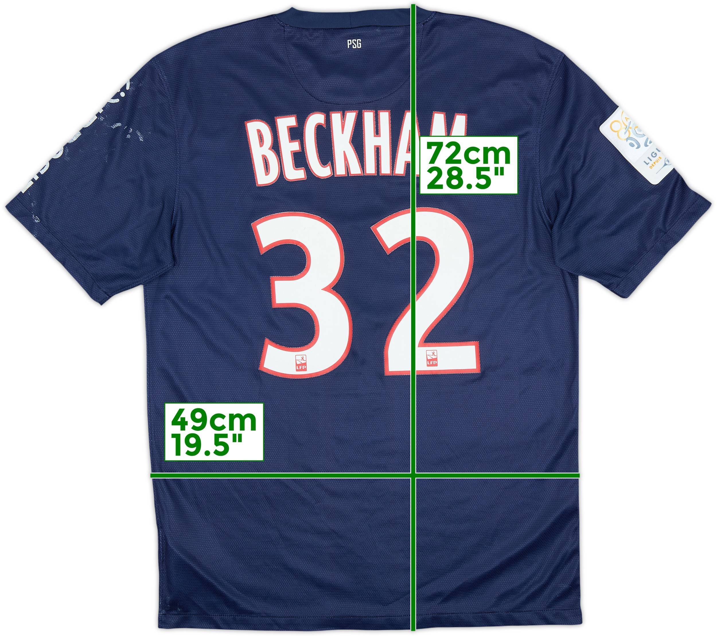 【レア】Nike PSG Beckham 32 ユニフォーム パリサンジェルマン 2012-13 Paris Saint-Germain Home Shirt Beckham #32 - 4/10 - (M)
