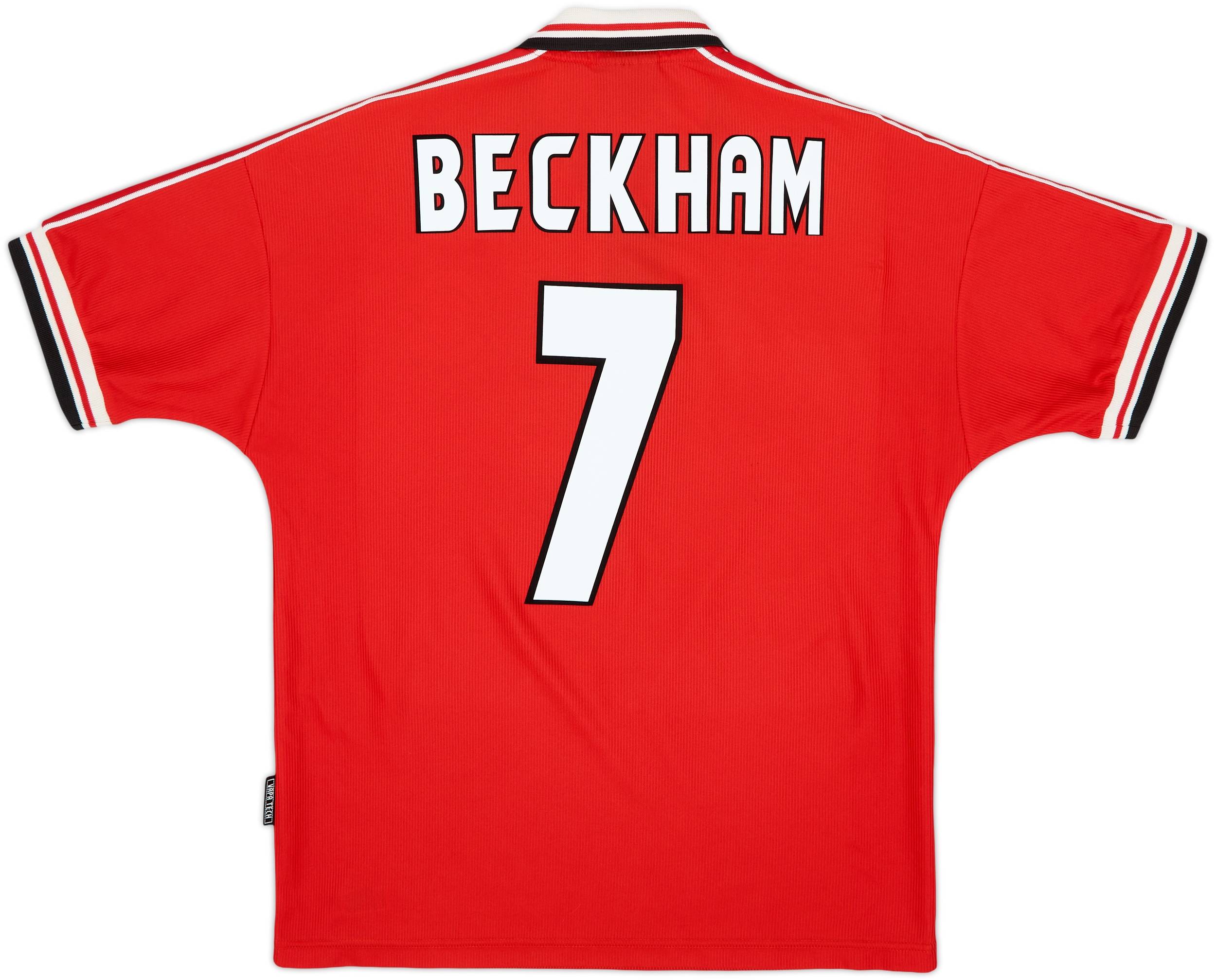1998-00 Manchester United Home Shirt Beckham #7 - 7/10 - (M)