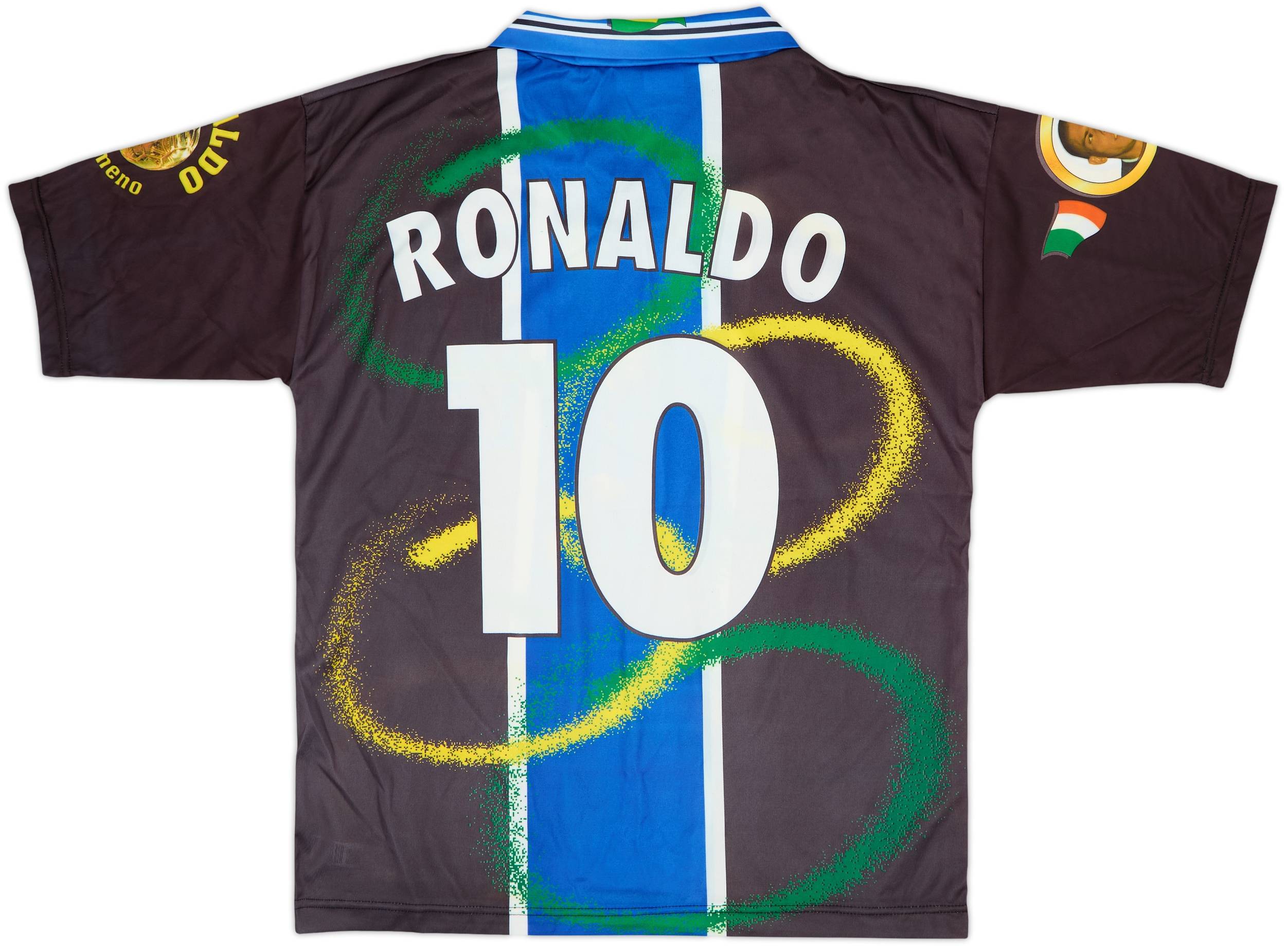 1997-98 Inter Milan Graphic Shirt Ronaldo #10 - 9/10 - (L/XL)