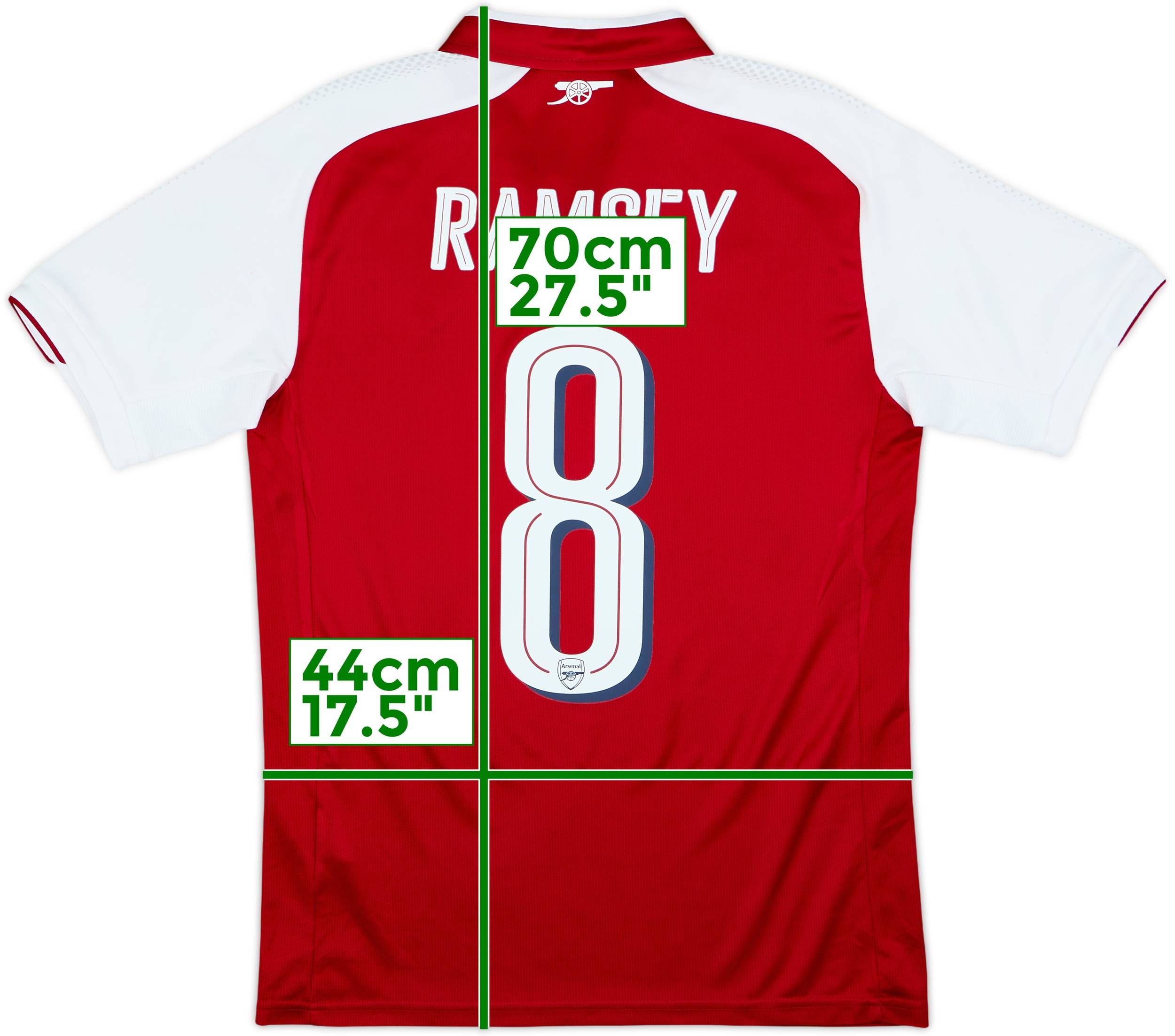 2017-18 Arsenal Home Shirt Ramsey #8 - 6/10 - (XS)