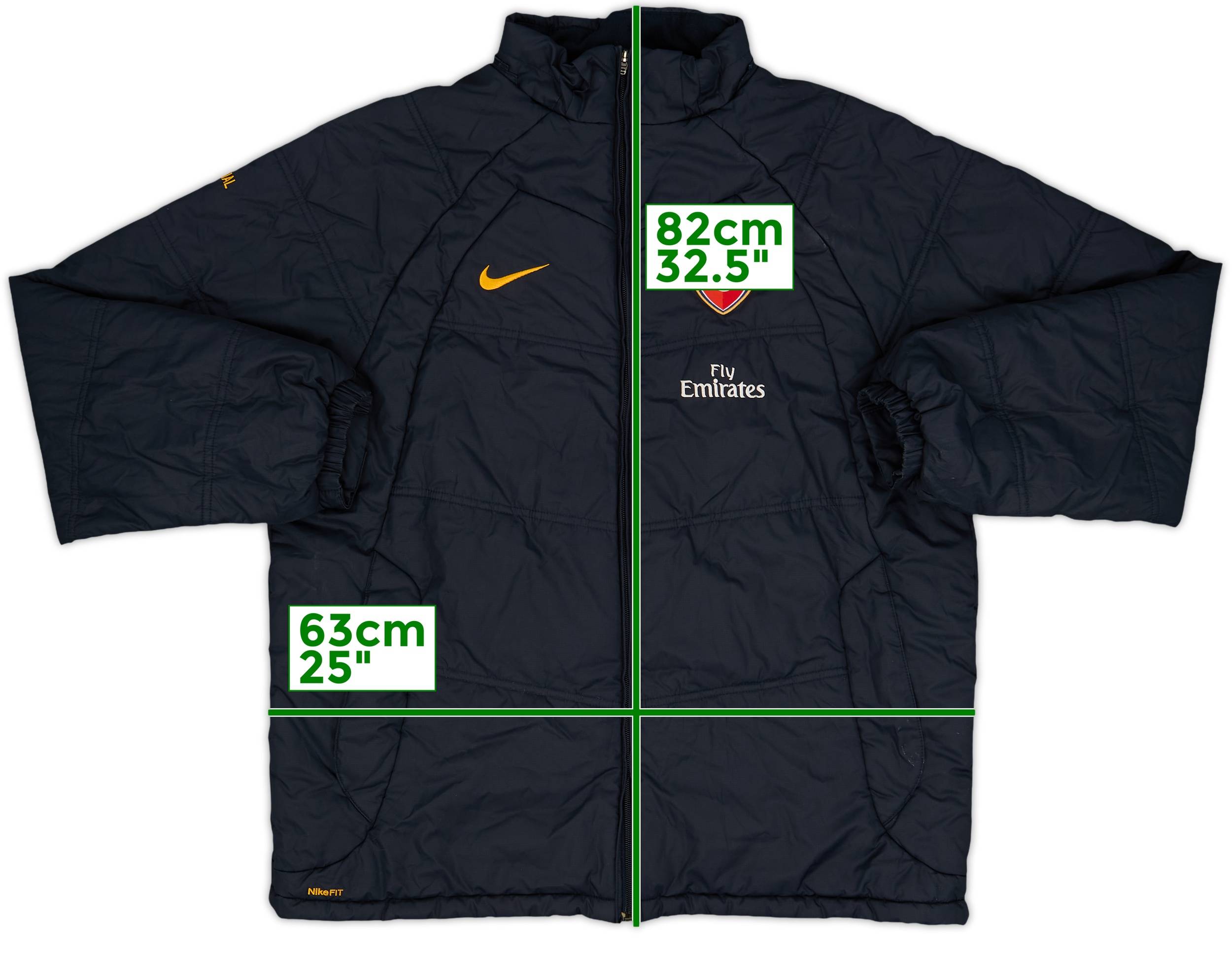 2007-08 Arsenal Nike Padded Bench Coat - 8/10 - (XL)