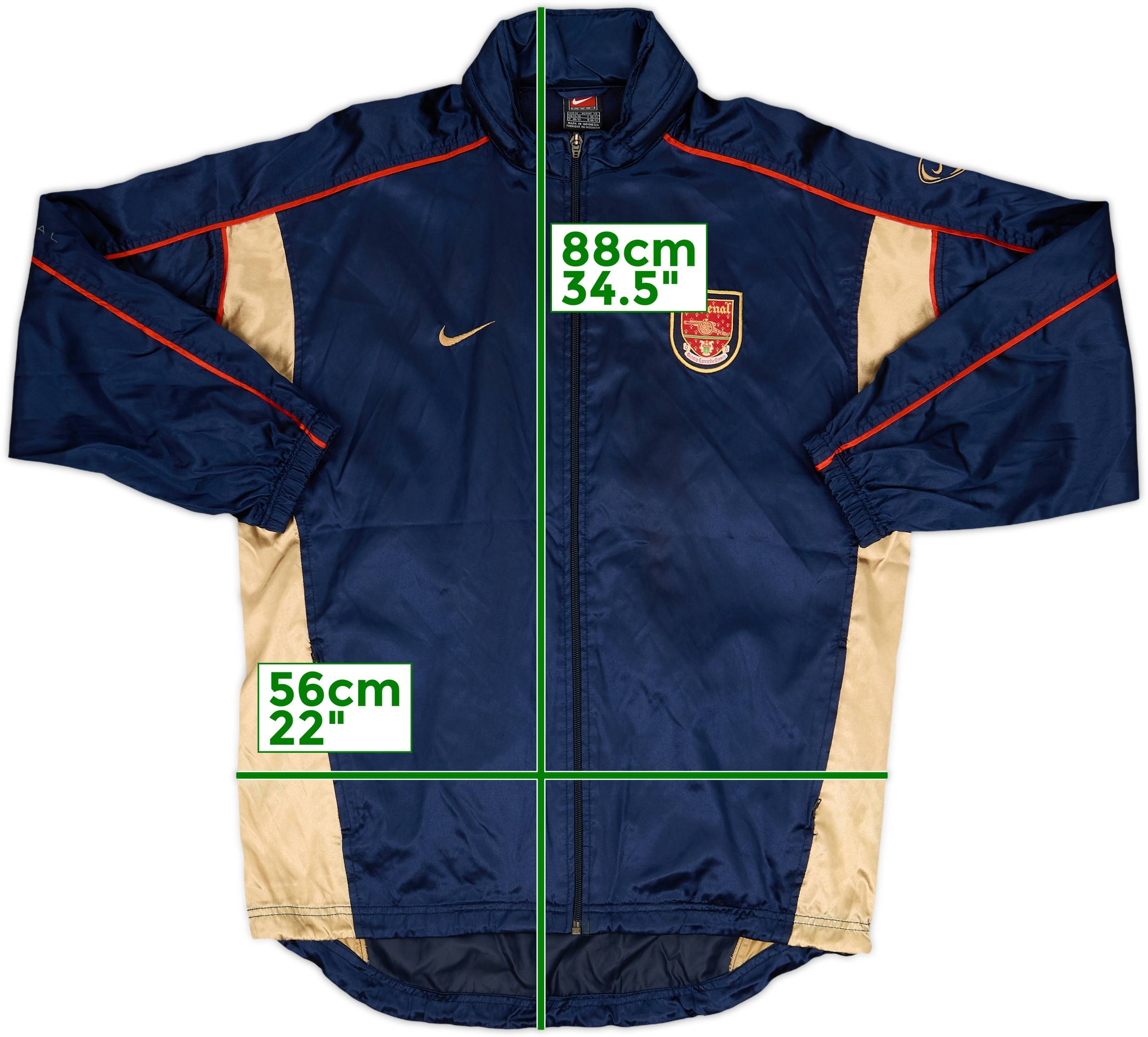 00s 短丈 arsenal nike track jacket S 2001-02 Arsenal Nike Track Jacket - 8/10 - (M)