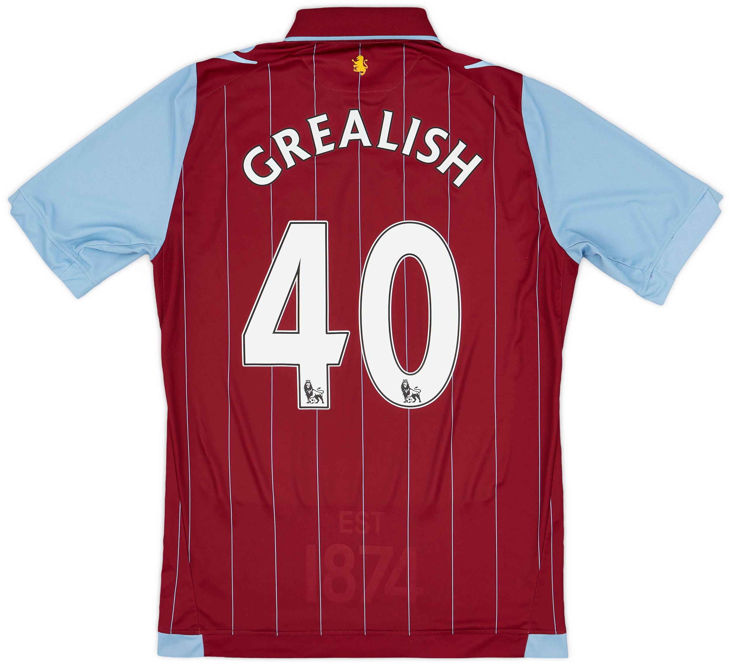 2014-15 Aston Villa Home Shirt Grealish #40 - 5/10 - (L)