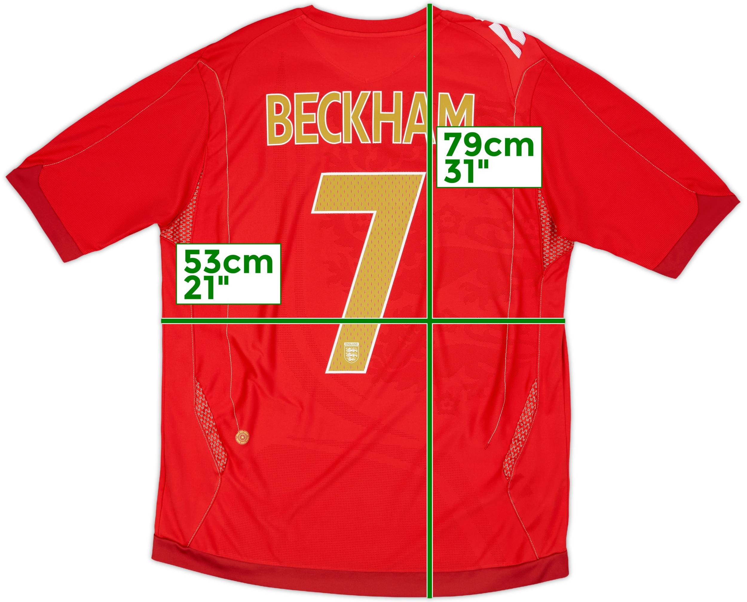 BECKHAM 7番 イングランド代表 シャツ ㅤ 【1995-97 Umbro England Home shirt Beckham #7】 ㅤ