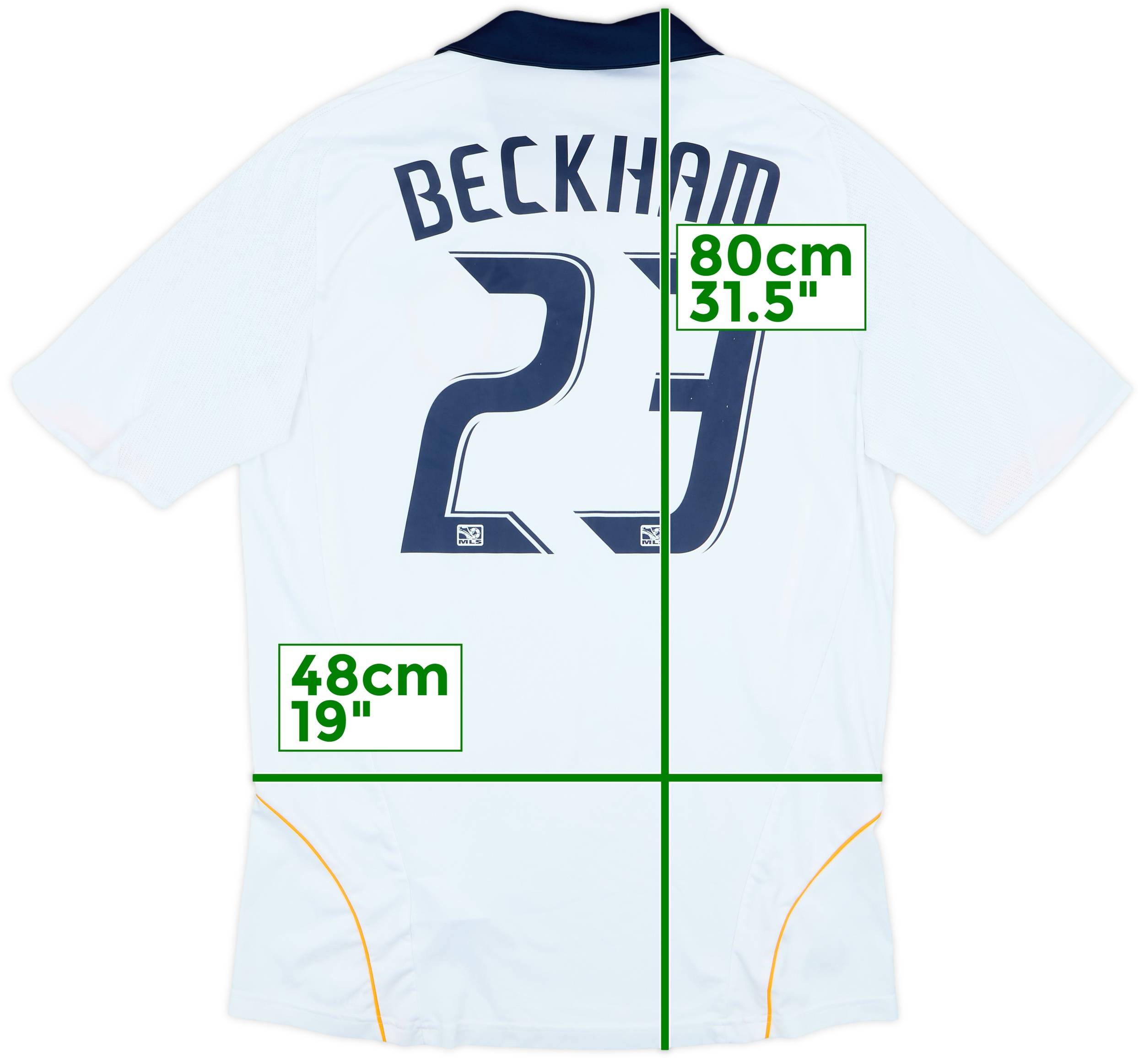 2008-09 LA Galaxy Home Shirt Beckham #23 - 6/10 - (M)
