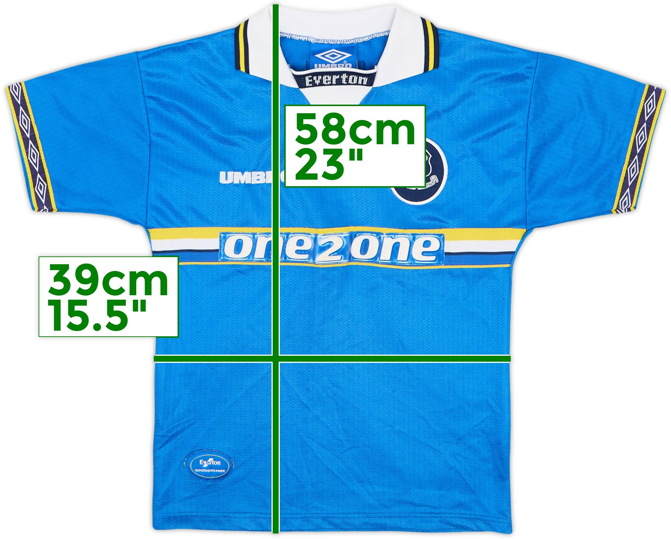 umbro アンブロ 1997-1999 エヴァートンFCユニフォーム 1997-99 Everton Home Shirt - 6/10 - (M.Boys)