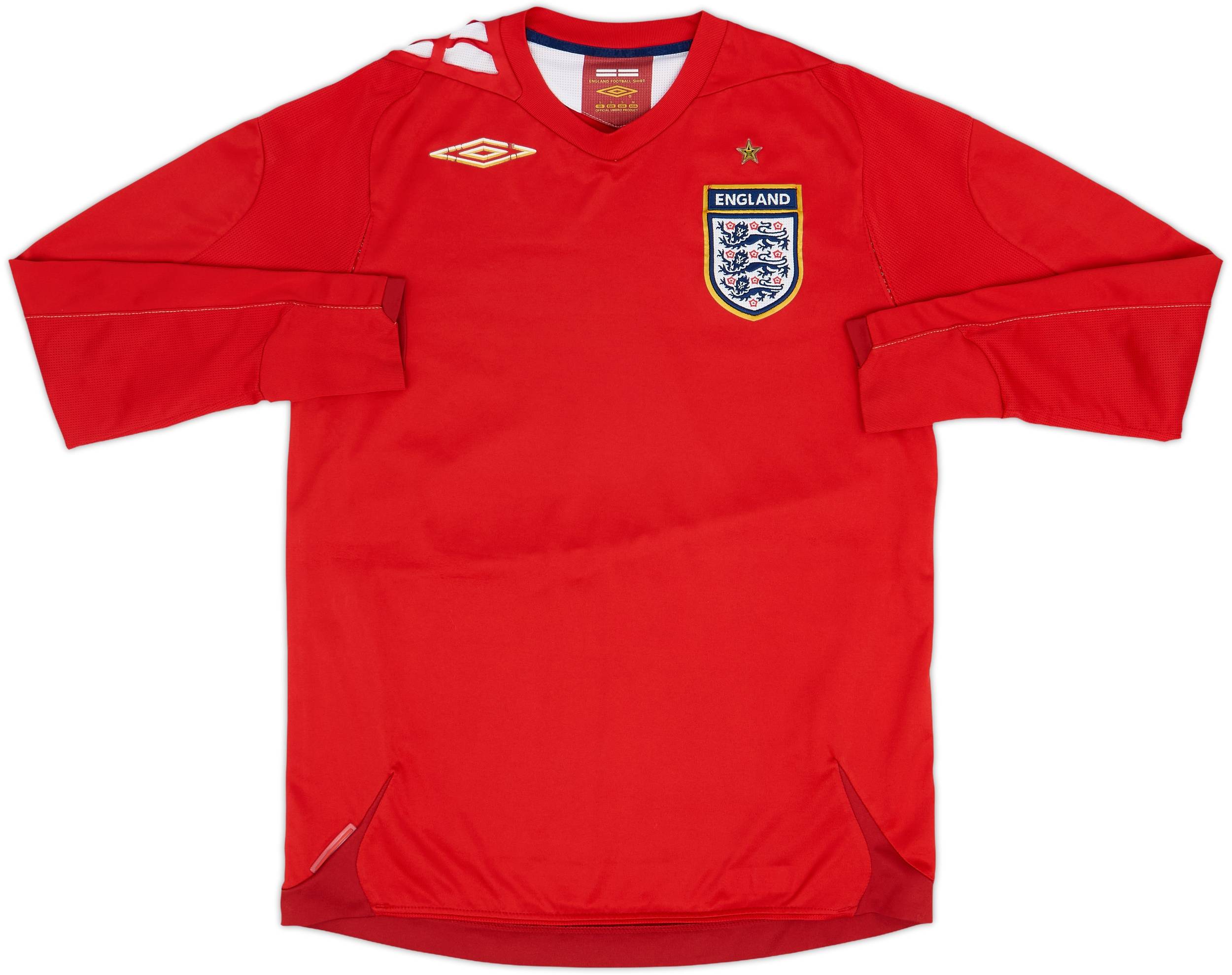 2006-08 England Away L/S Shirt - 5/10 - (S)