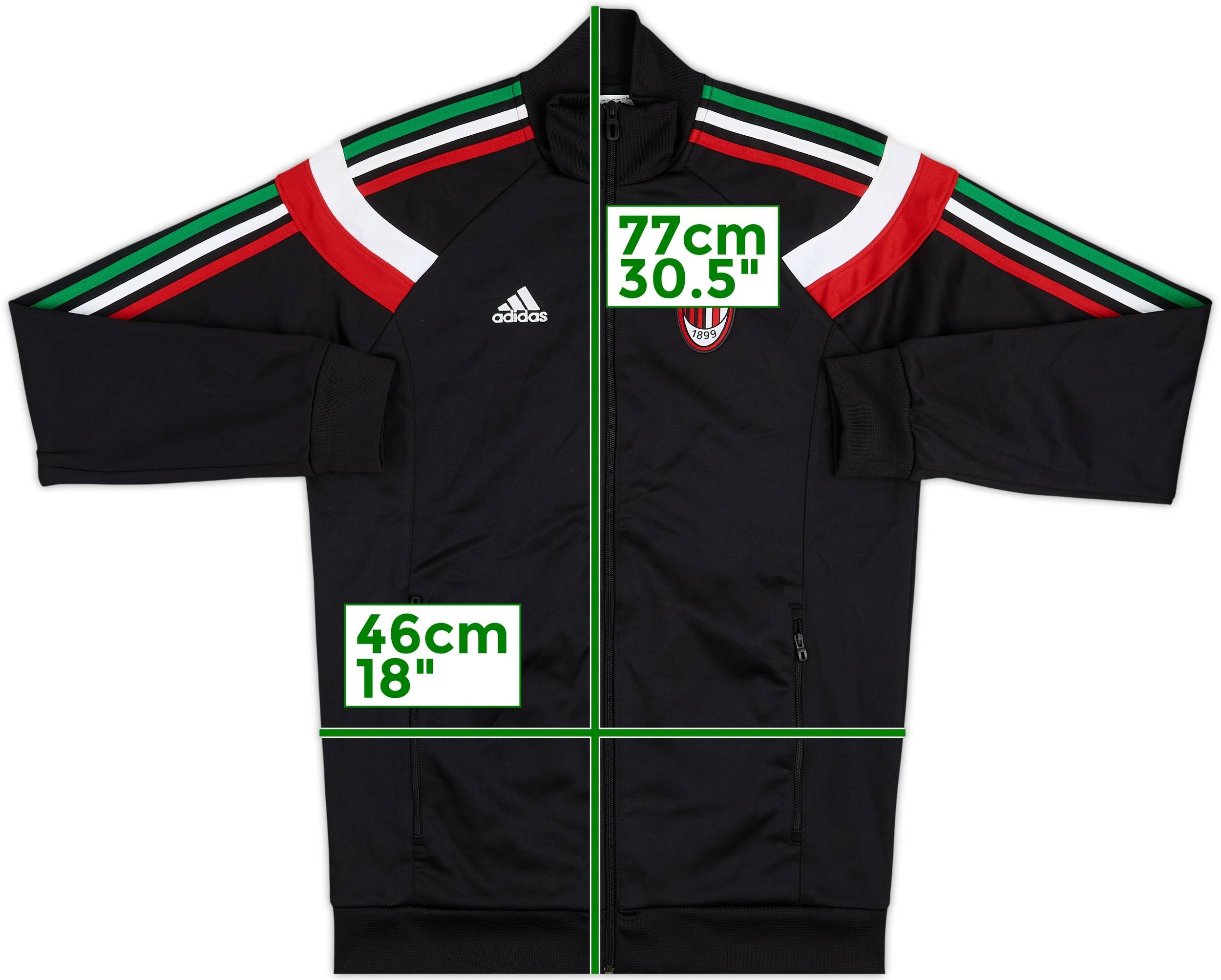 2013-14 AC Milan adidas Track Jacket - 9/10 - (S)