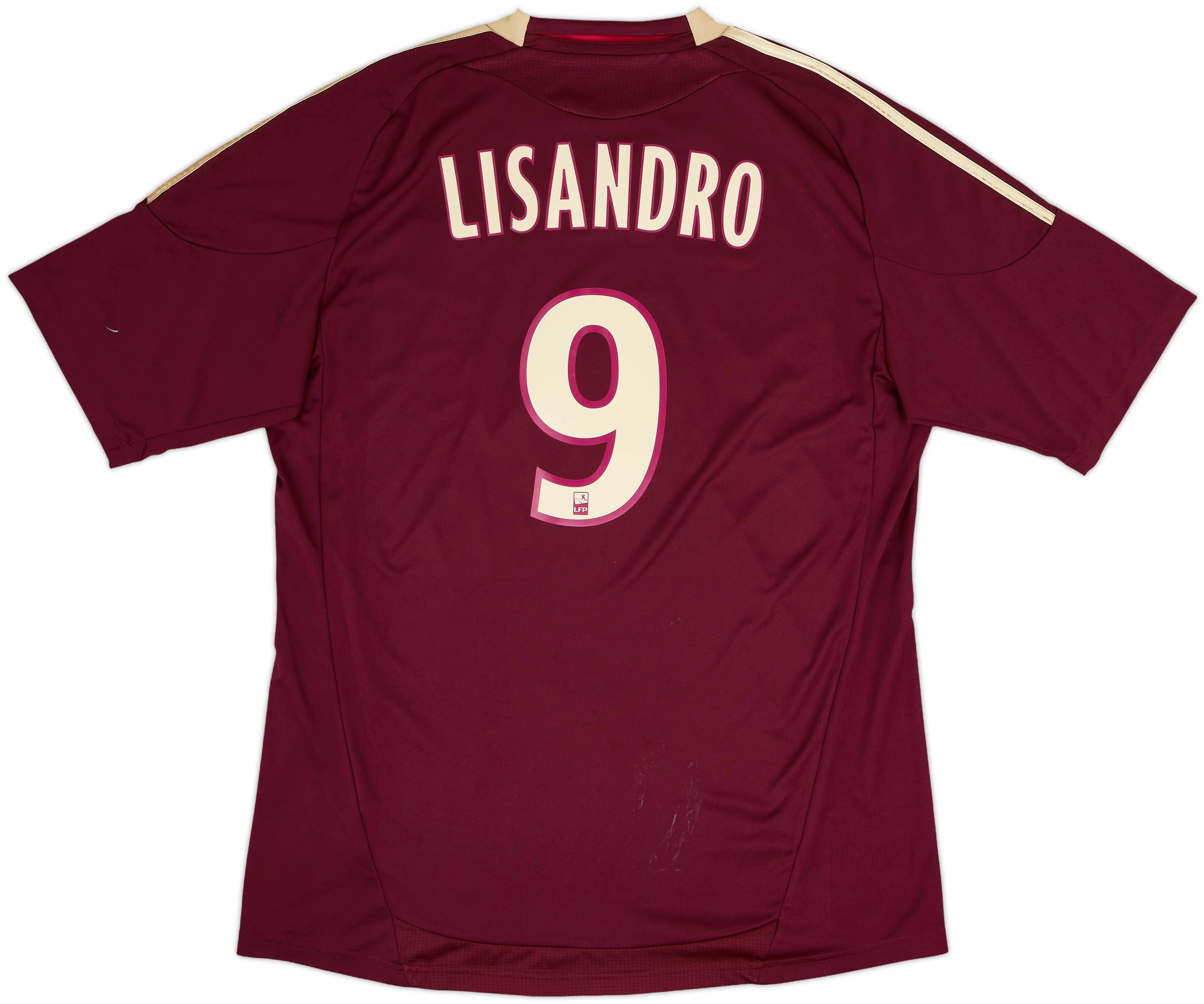 2010-11 Lyon Away Shirt Lisandro #9 - 6/10 - (XL)