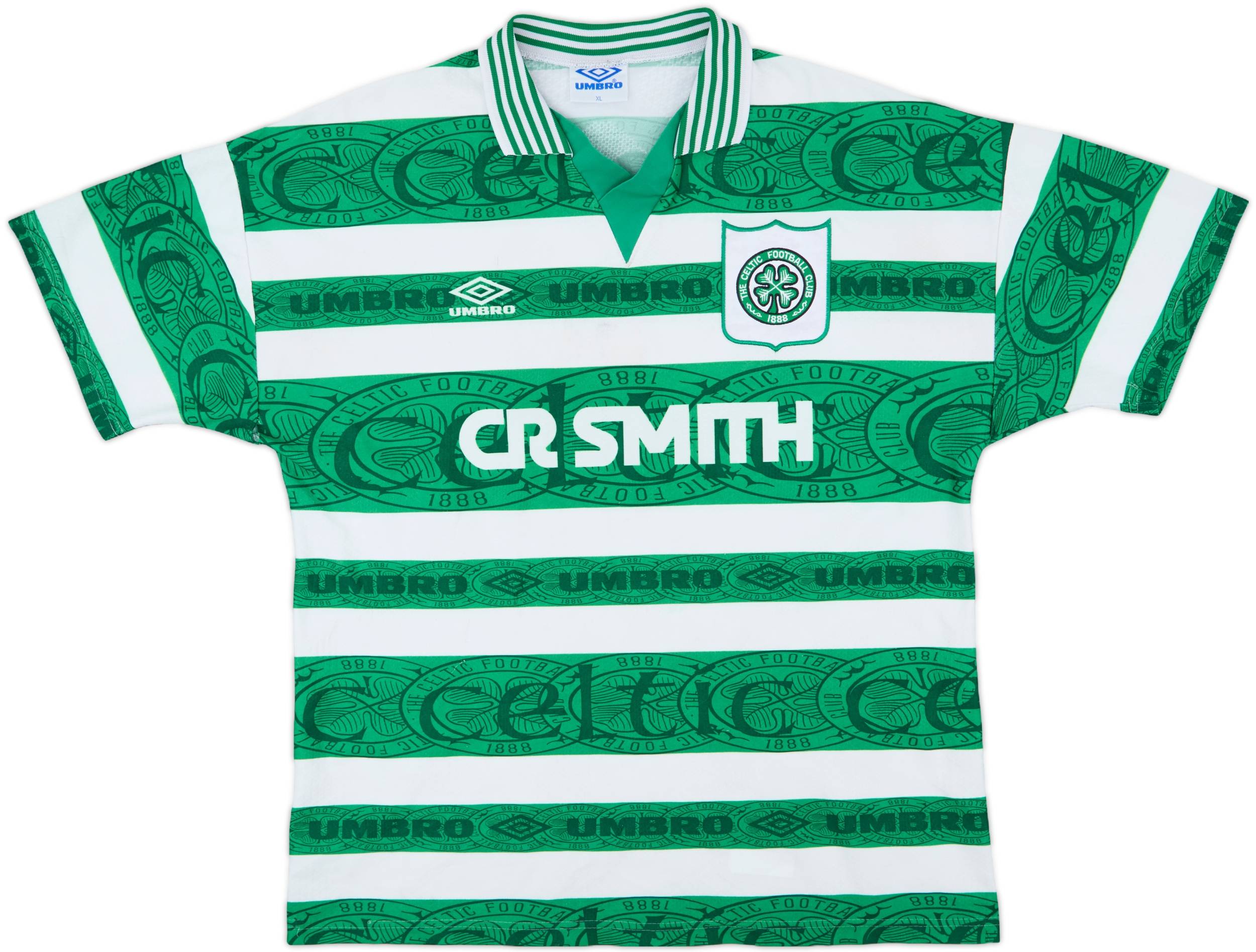 1993-95 Celtic Home Shirt - 8/10 - (XL)