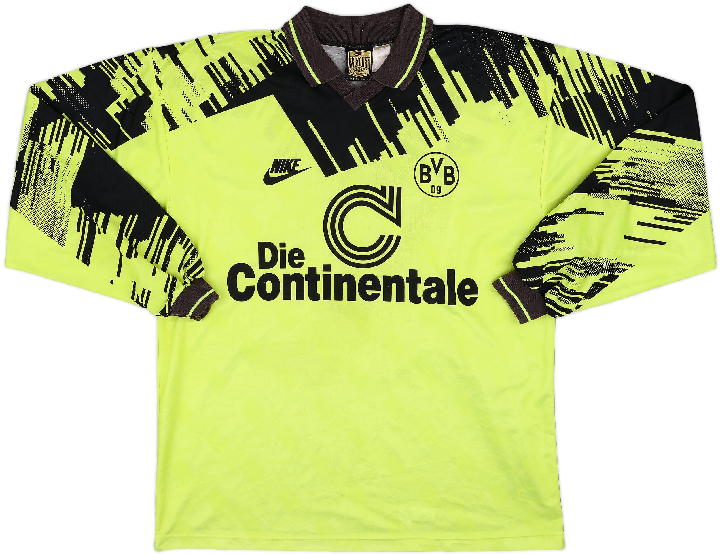 1993-94 Borussia Dortmund Home L/S Shirt - 8/10 - (XL)