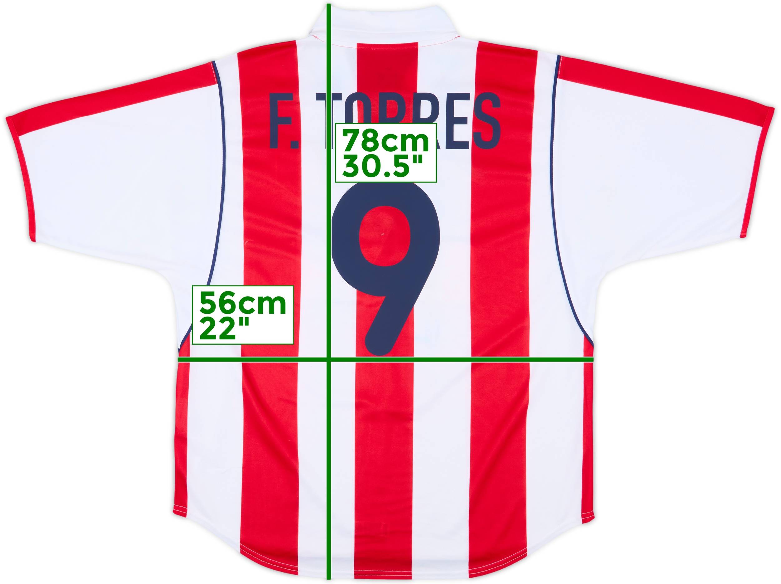 2001-02 Atletico Madrid Home Shirt F.Torres #9 - 7/10 - (XL)