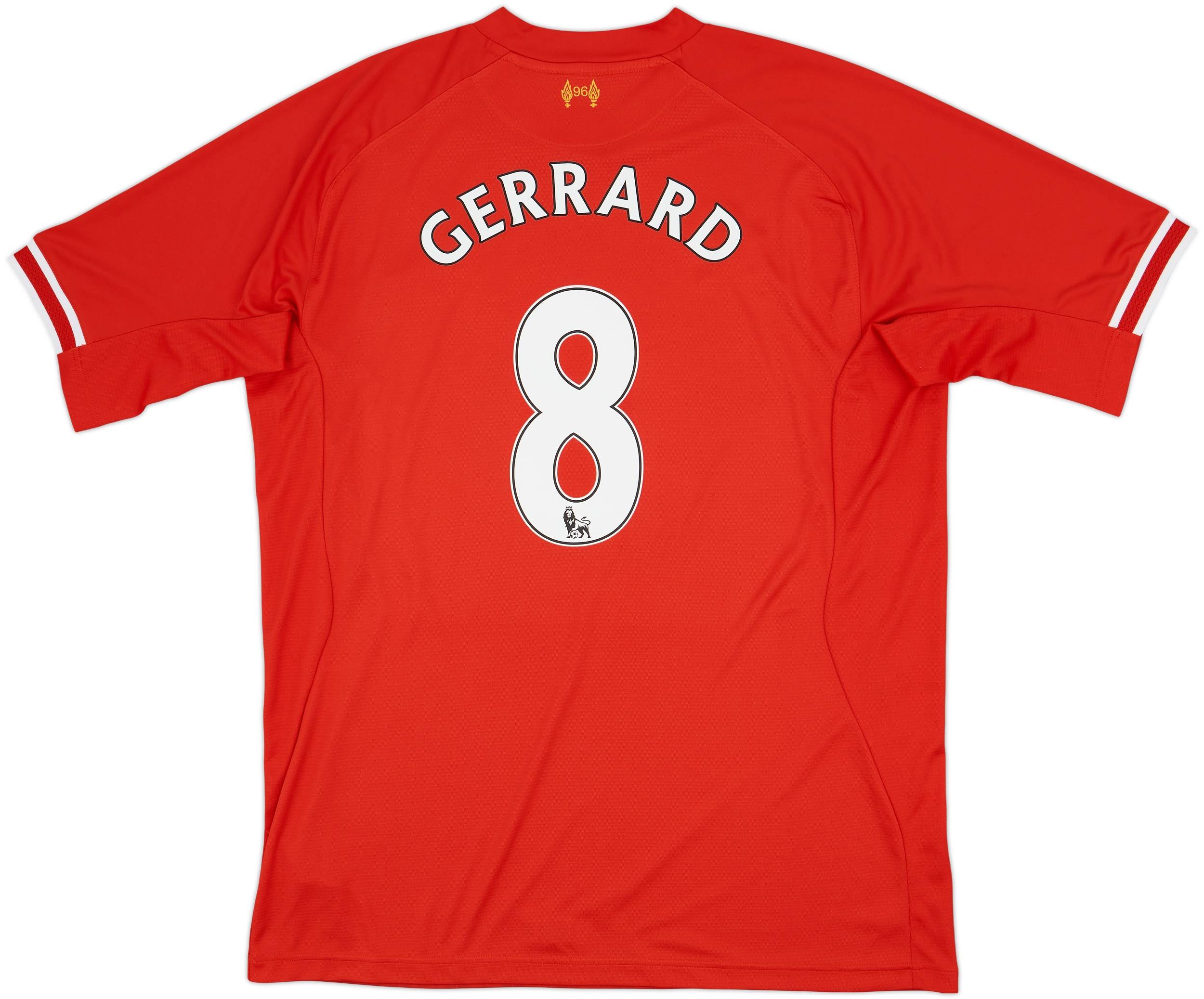 2013-14 Liverpool Home Shirt Gerrard #8 - 9/10 - (3XL)