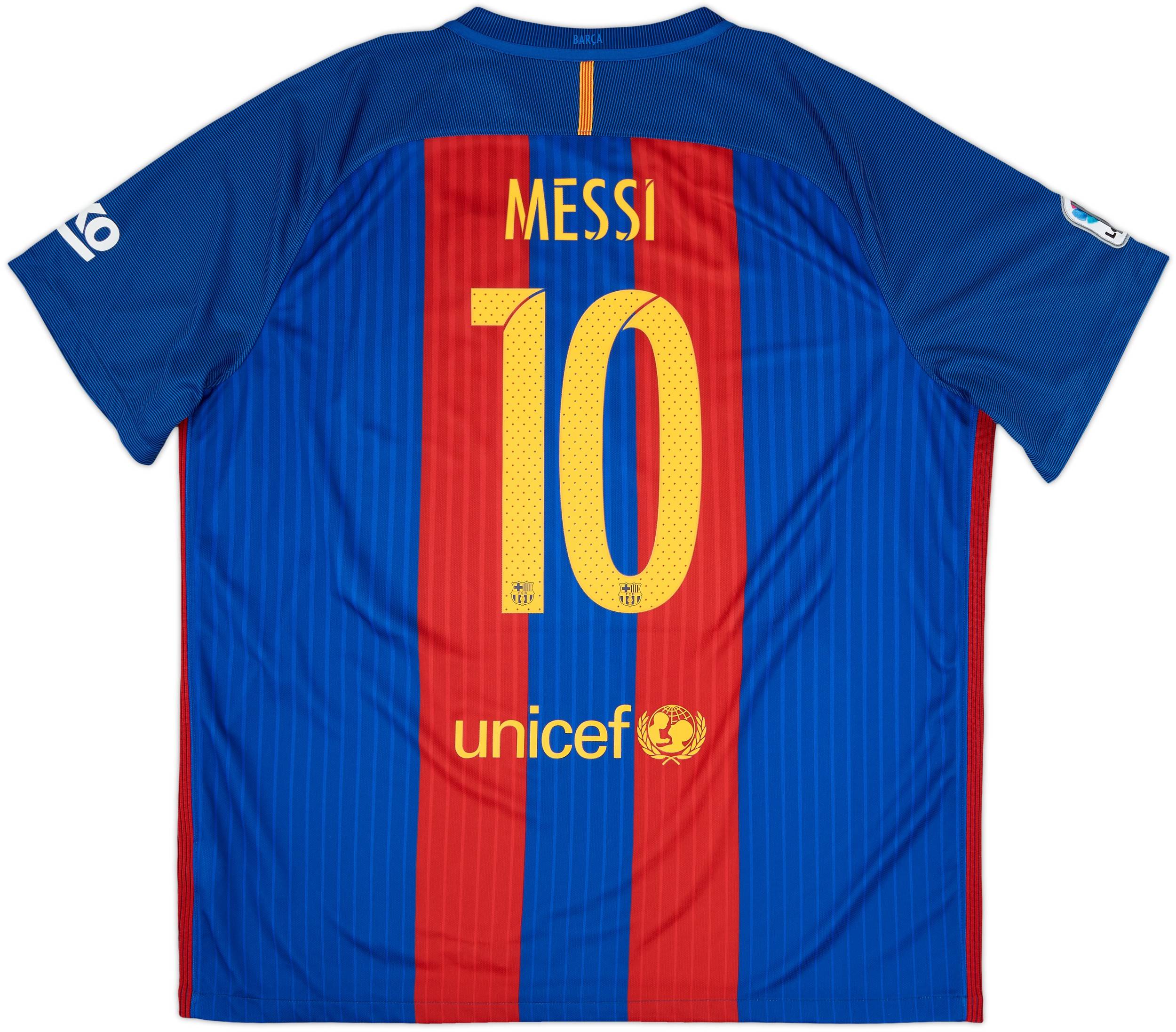 2016-17 Barcelona Home Shirt Messi #10 - 8/10 - (XXL)