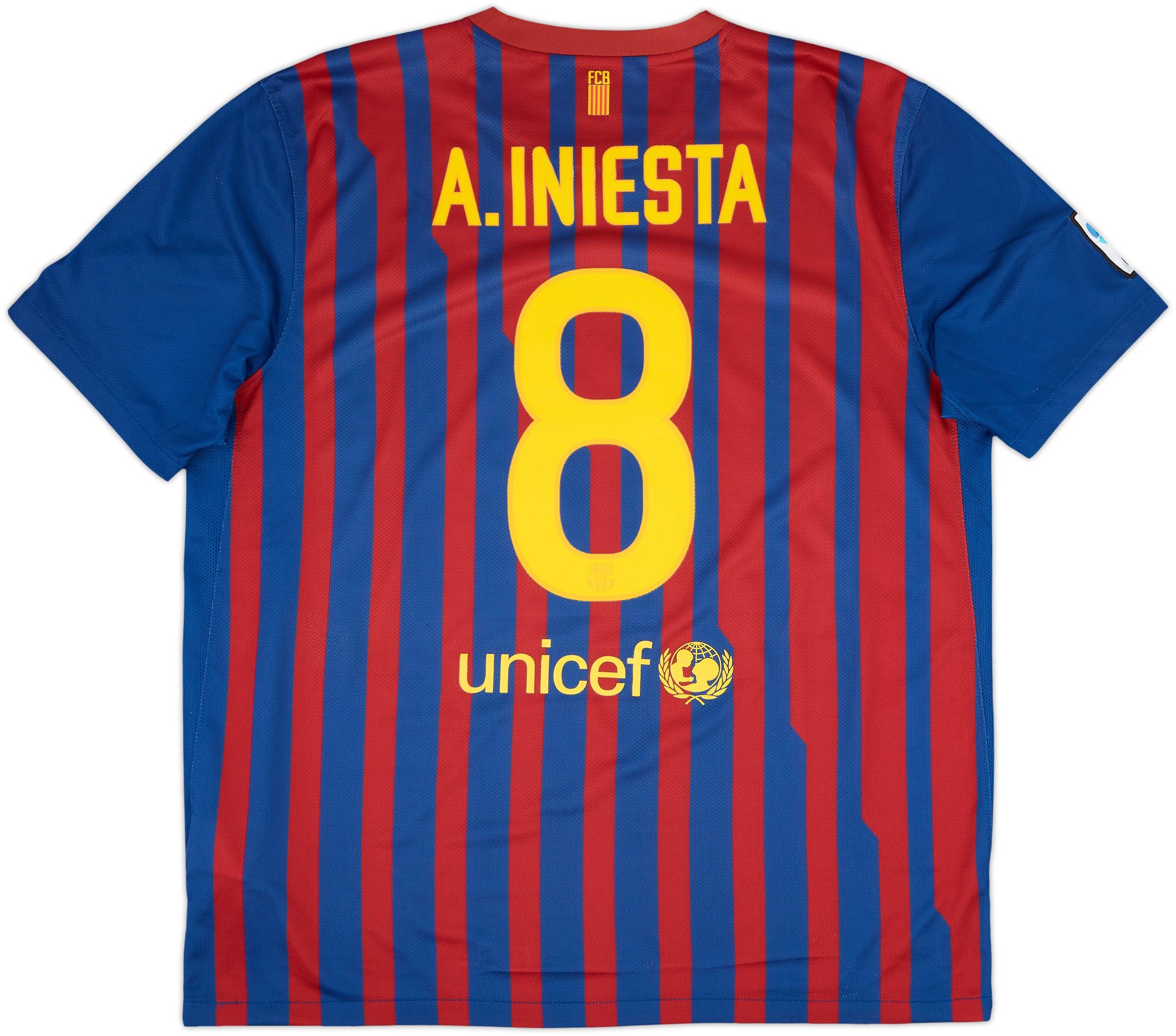 2011-12 Barcelona Home Shirt A.Iniesta #8 - 8/10 - (XL)