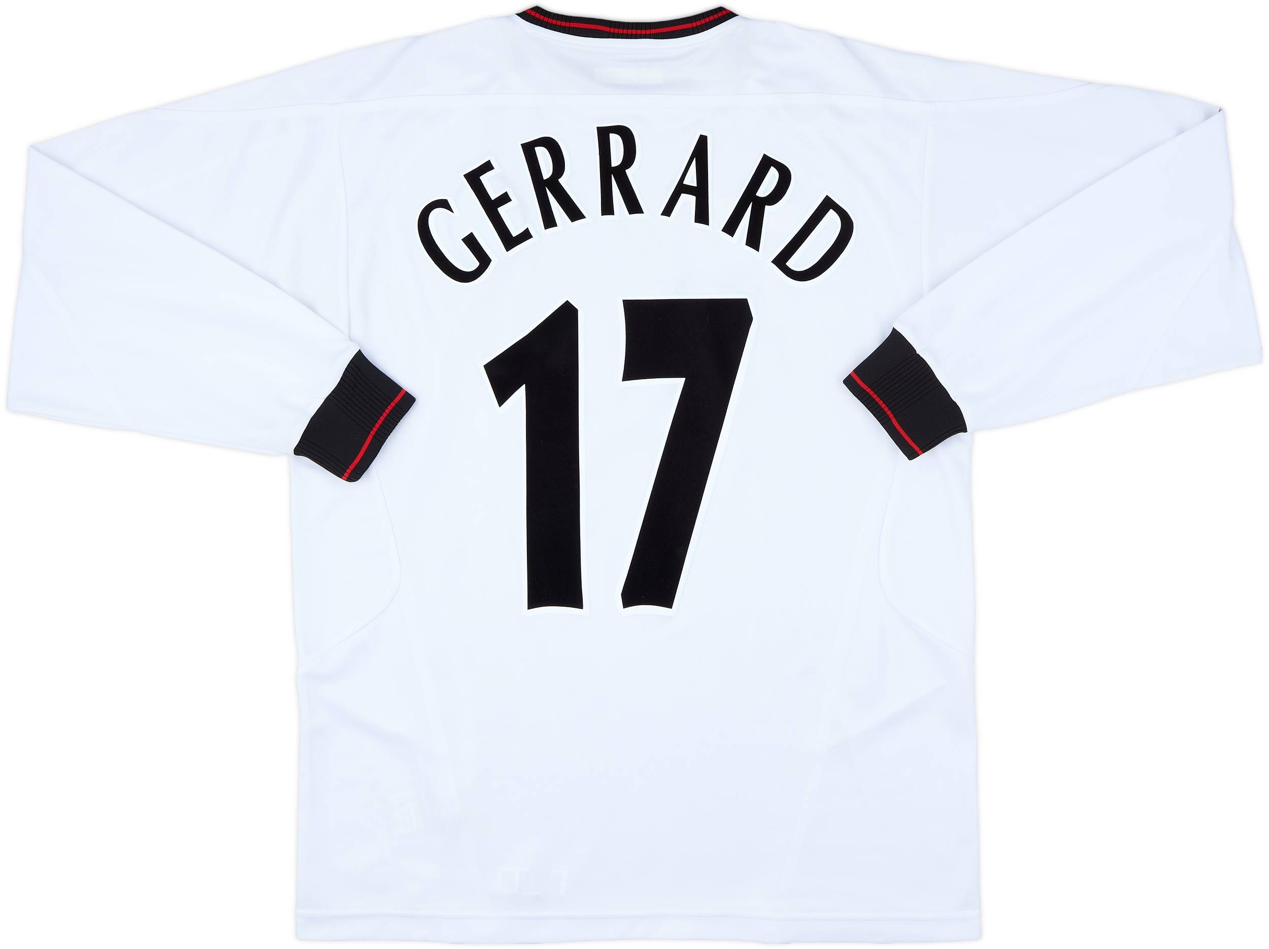 2003-04 Liverpool Away L/S Shirt Gerrard #17 - 8/10 - (S/M)