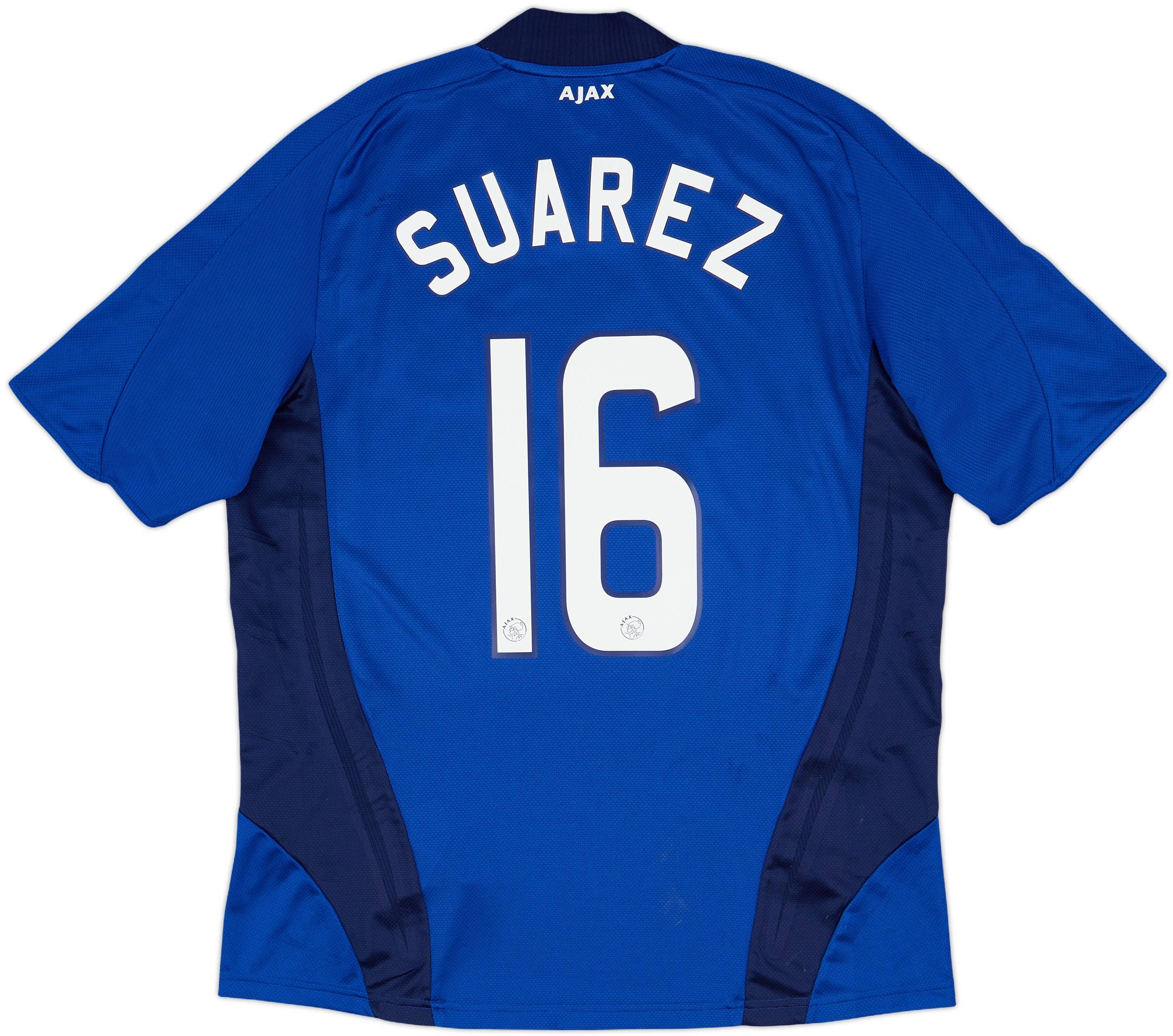 2008-09 Ajax Player Issue Signed Away Shirt Suarez #16 - 7/10 - (L)