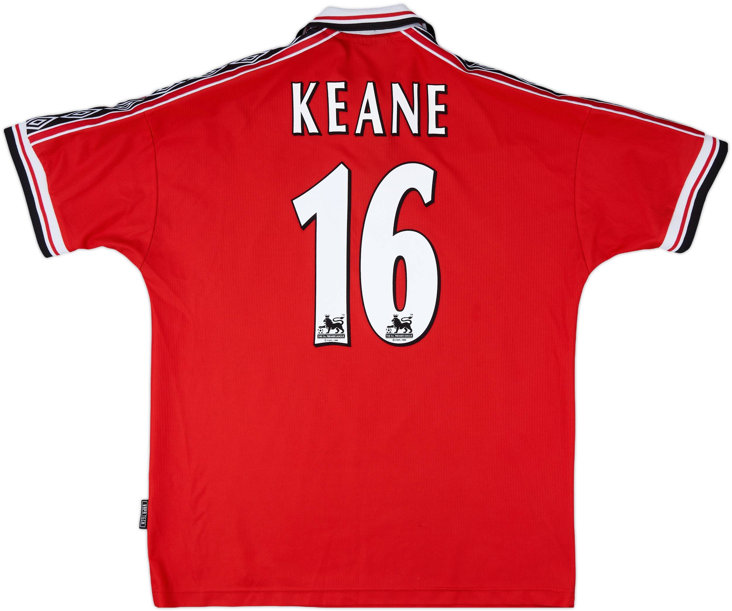 1998-00 Manchester United Home Shirt Keane #16 - 6/10 - (XL)