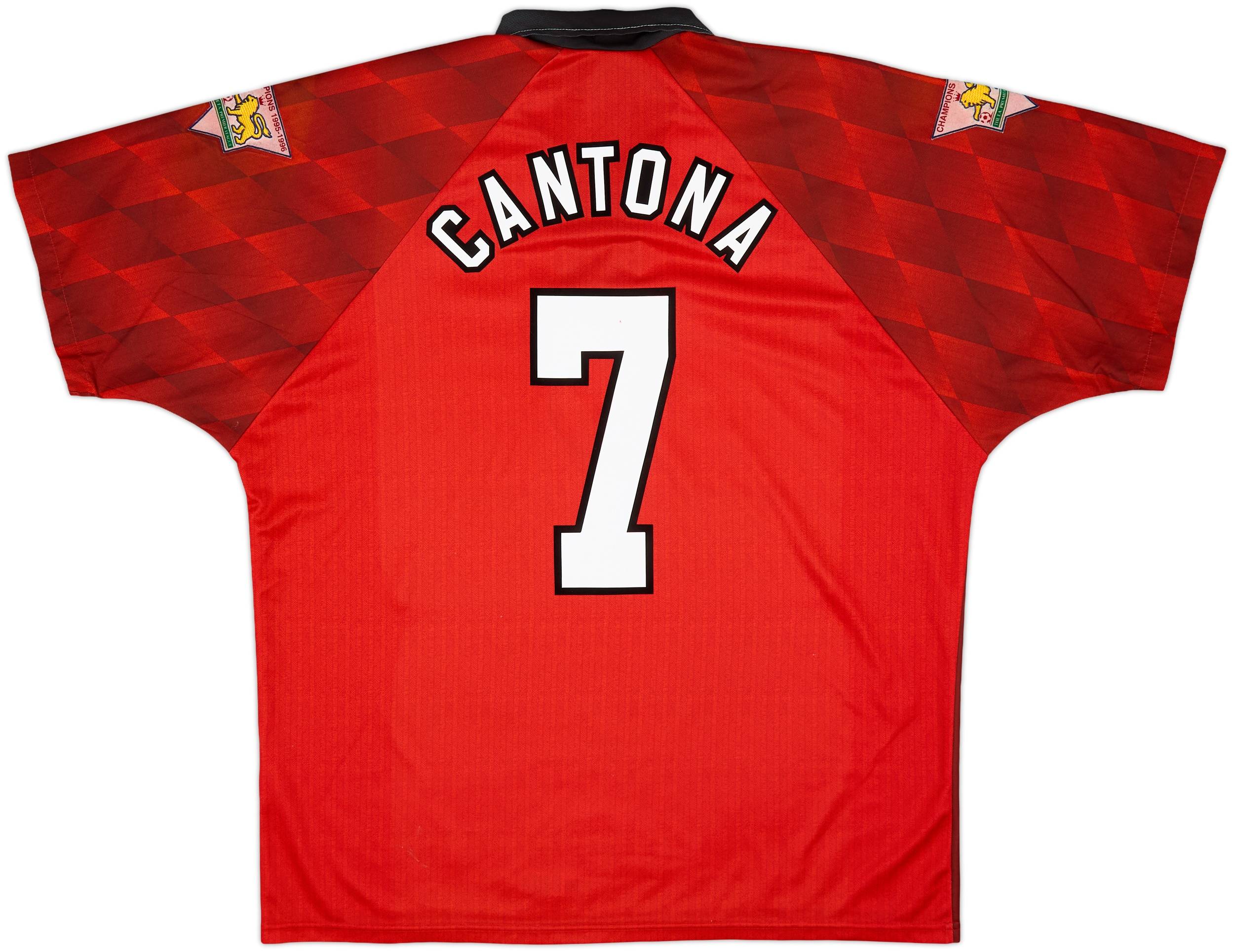 1996-98 Manchester United Home Shirt Cantona #7 - 7/10 - (XL)