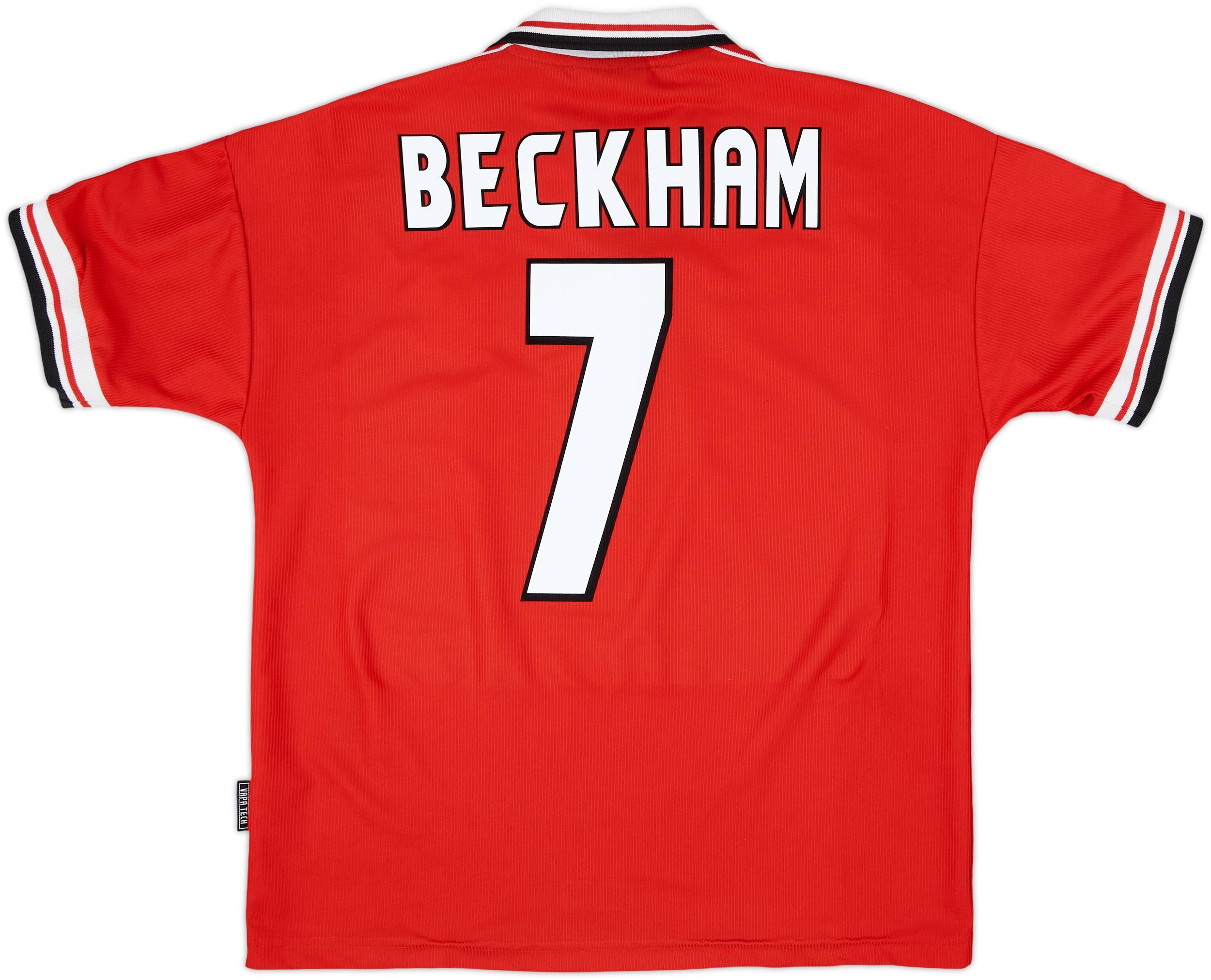 1998-00 Manchester United Home Shirt Beckham #7 - 8/10 - (L)