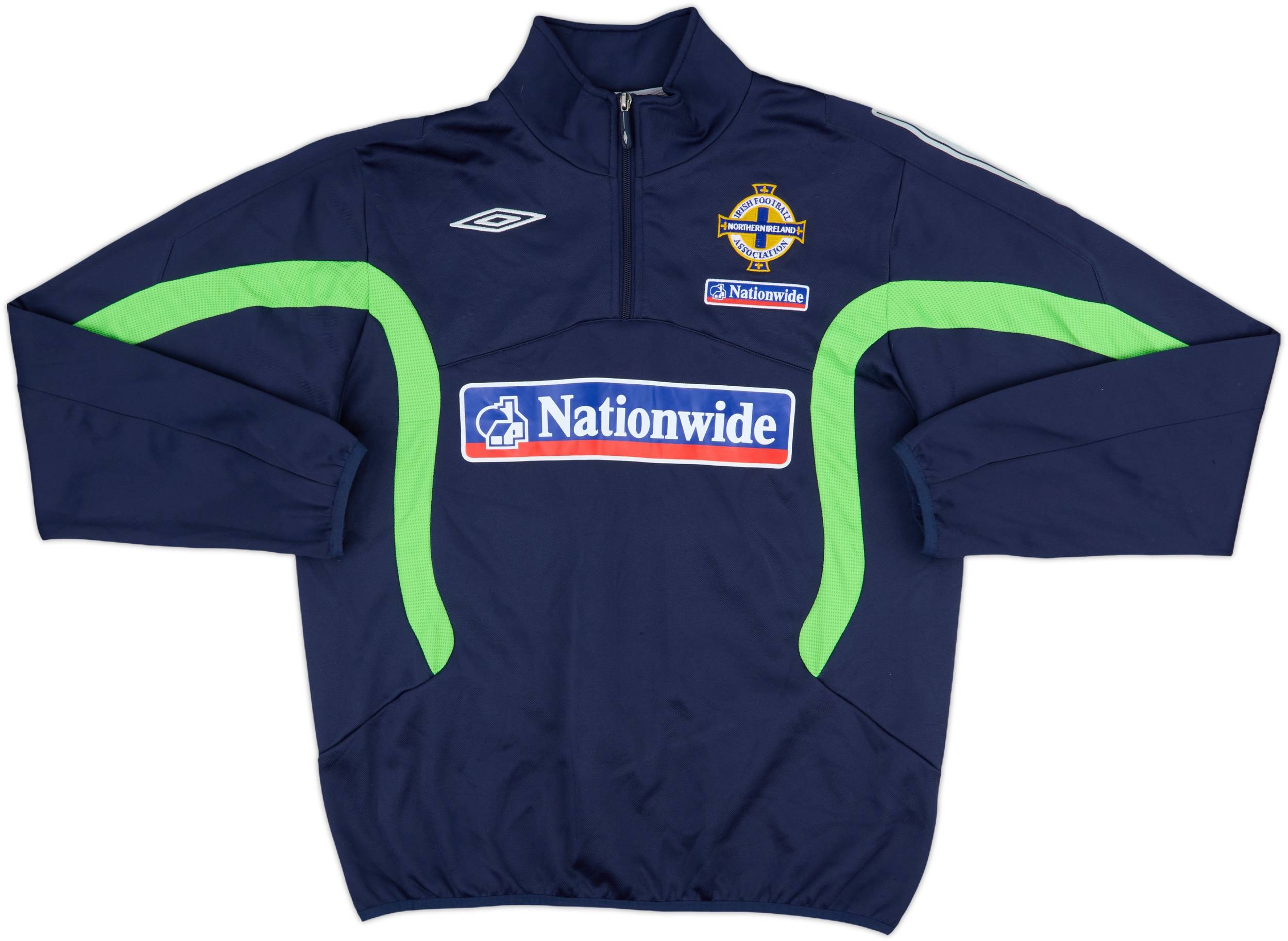 2007-09 Northern Ireland Umbro 1/4 Zip Drill Top - 8/10 - (M)