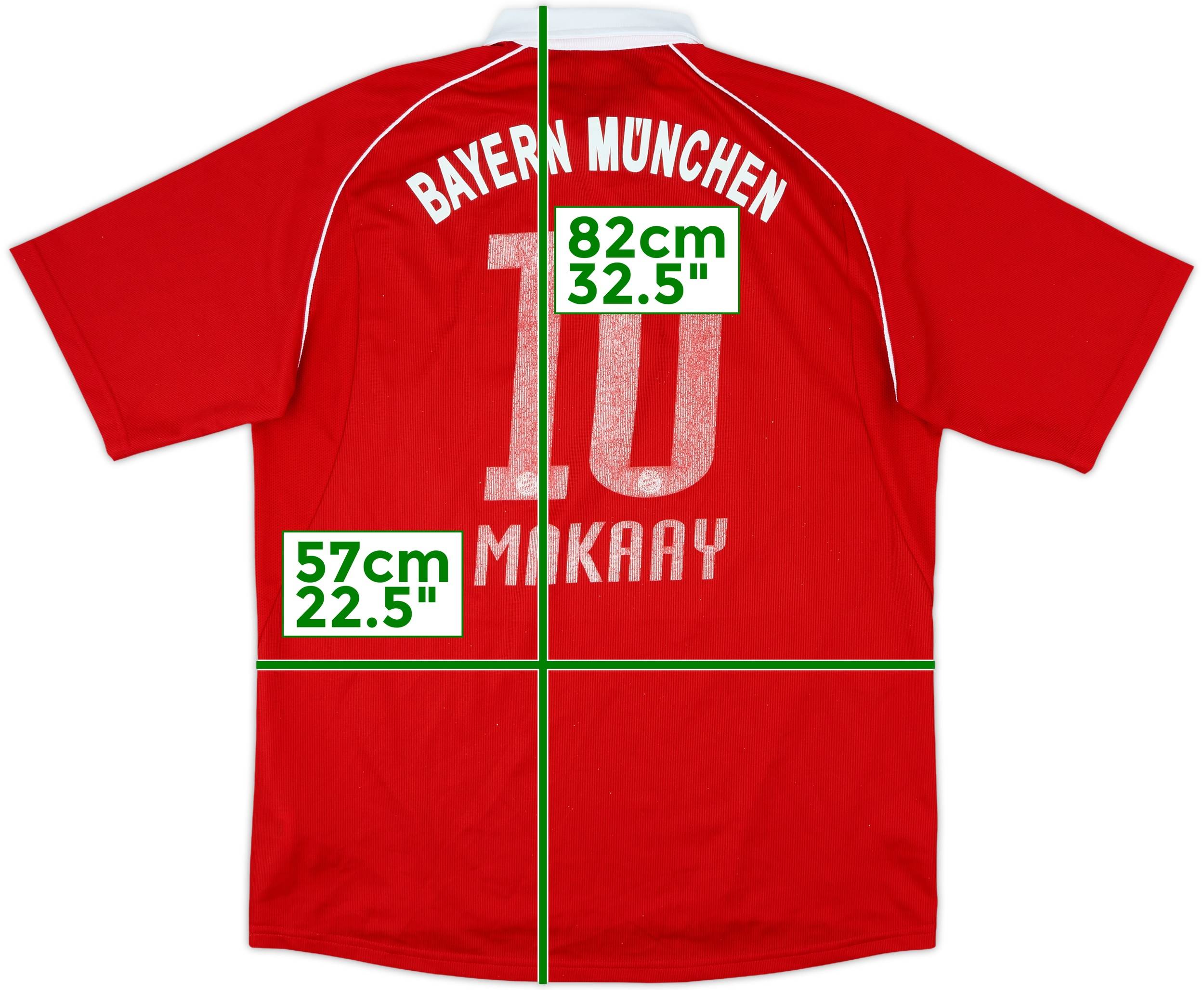 ウェア Bayern Munchen 2005-07 10 Makaay Home LS 2005-06 Bayern Munich Home L/S Shirt Makaay #10 - 4/10 - (XL)
