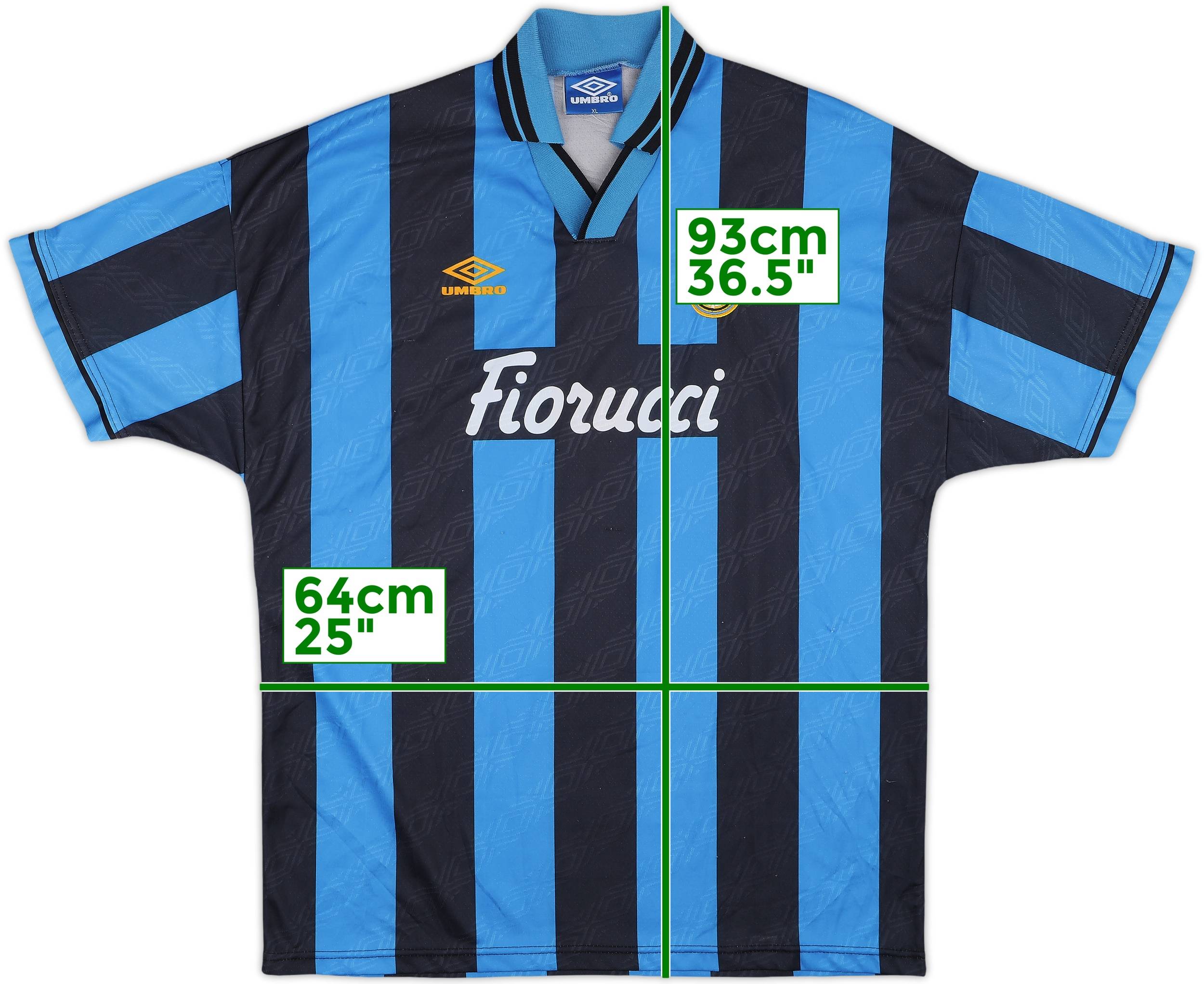 インテル INTER 94/95 TR SHIRT 1994-95 Inter Milan Home Shirt - 8/10 - (XL)