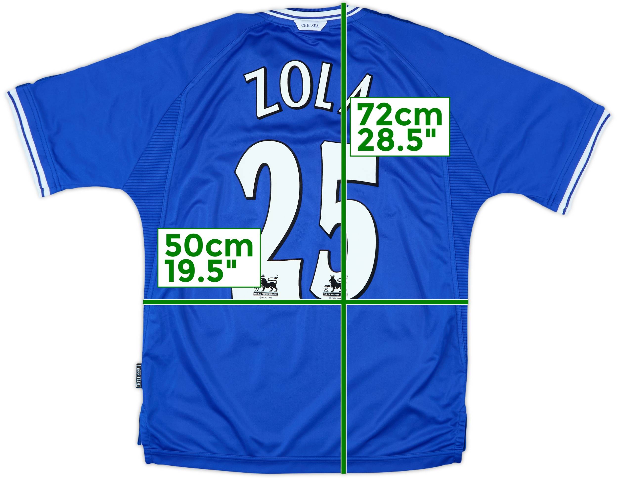 1999-01 Chelsea Home Shirt Zola #25 - 8/10 - (M)