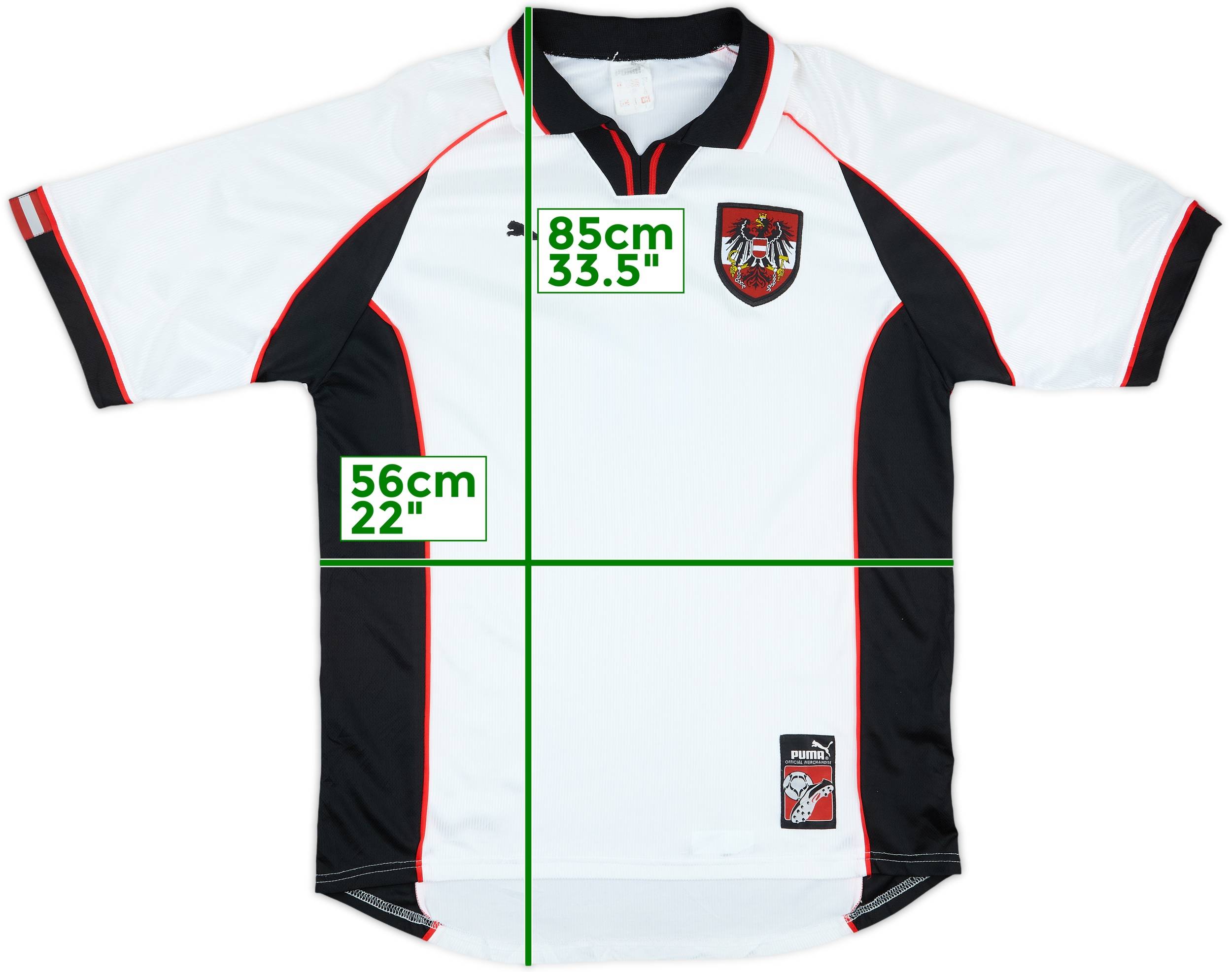 オーストリア代表 シャツ 1998年 W杯モデル アウェイユニフォーム L オーストリア代表 シャツ 1998年 W杯モデル アウェイユニフォーム L