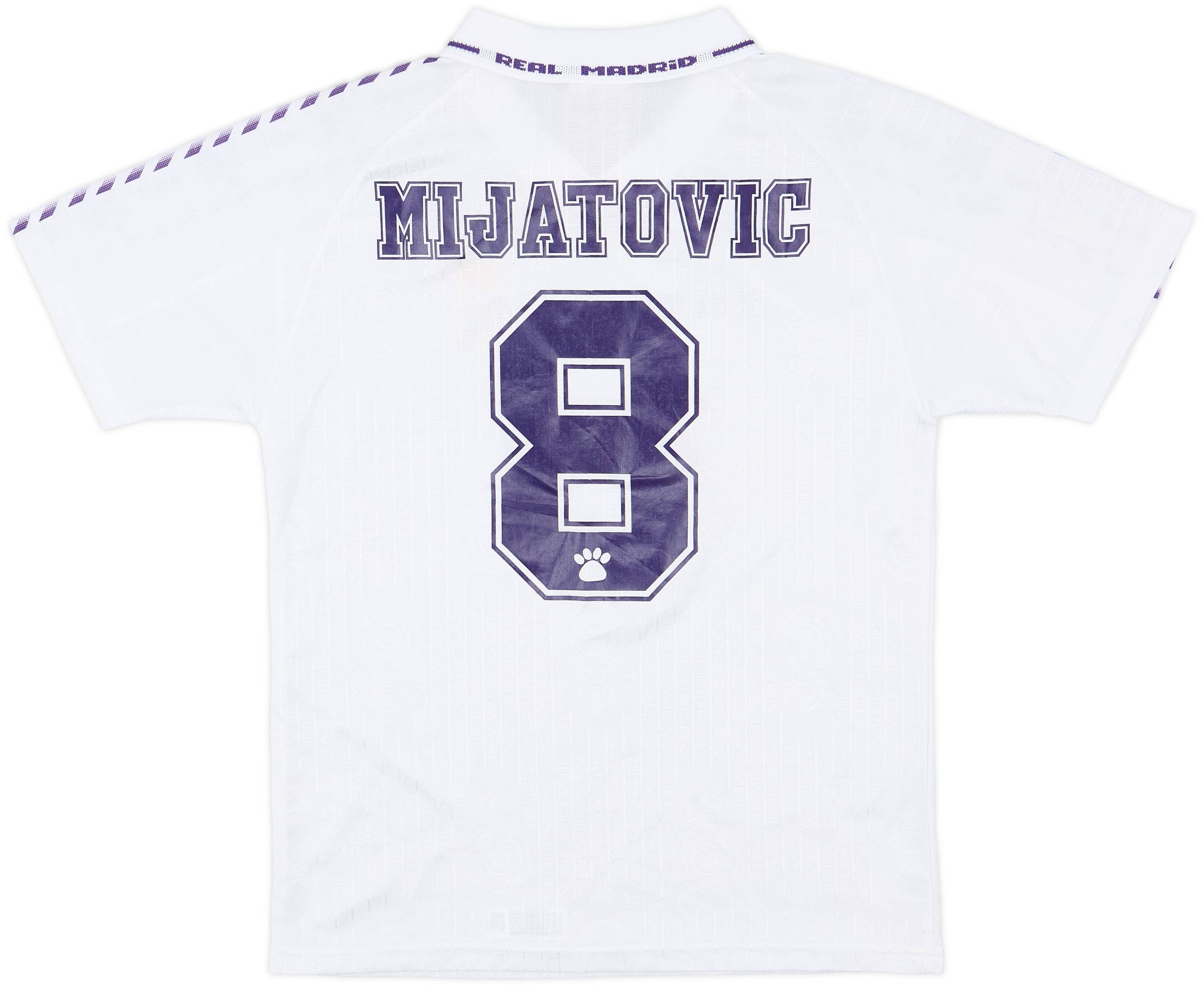 1996-97 Real Madrid Home Shirt Mijatovic #8 - 8/10 - (L.Boys)
