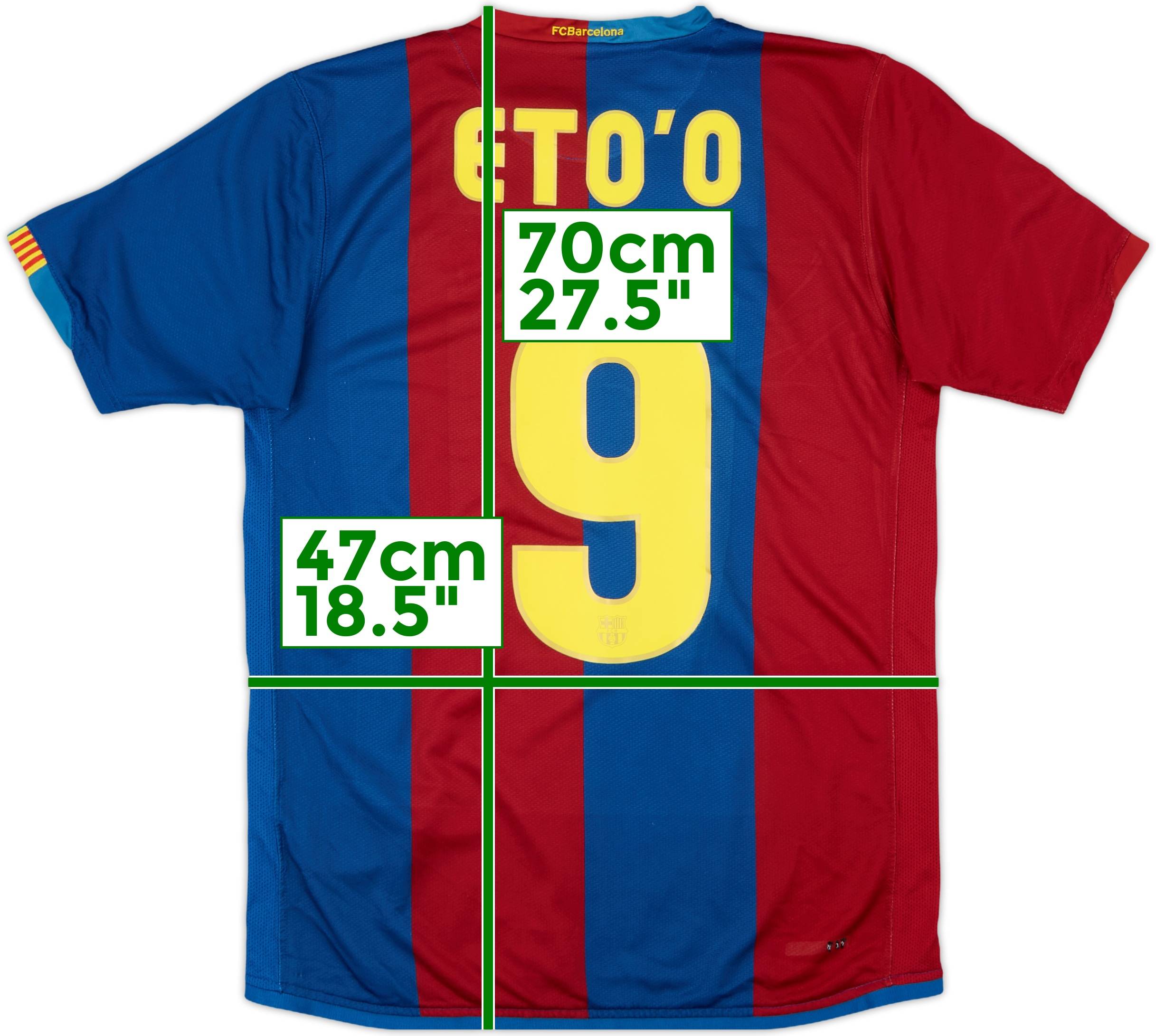 記念グッズ #9 FC Barcelona-Real Madrid 2006-07 Barcelona Home Shirt Eto'o #9 - 7/10 - (XL.Boys)