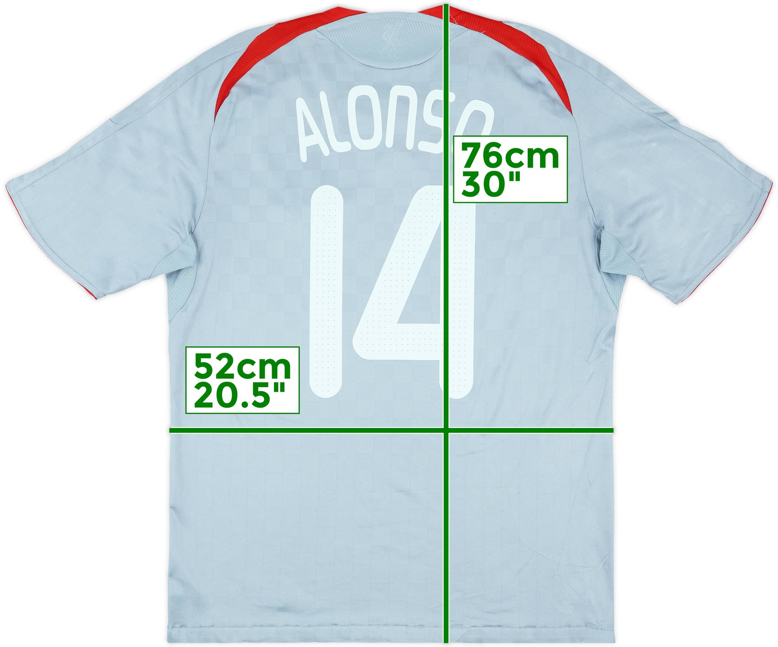2008-09 Liverpool Away Shirt Alonso #14 - 6/10 - (L)