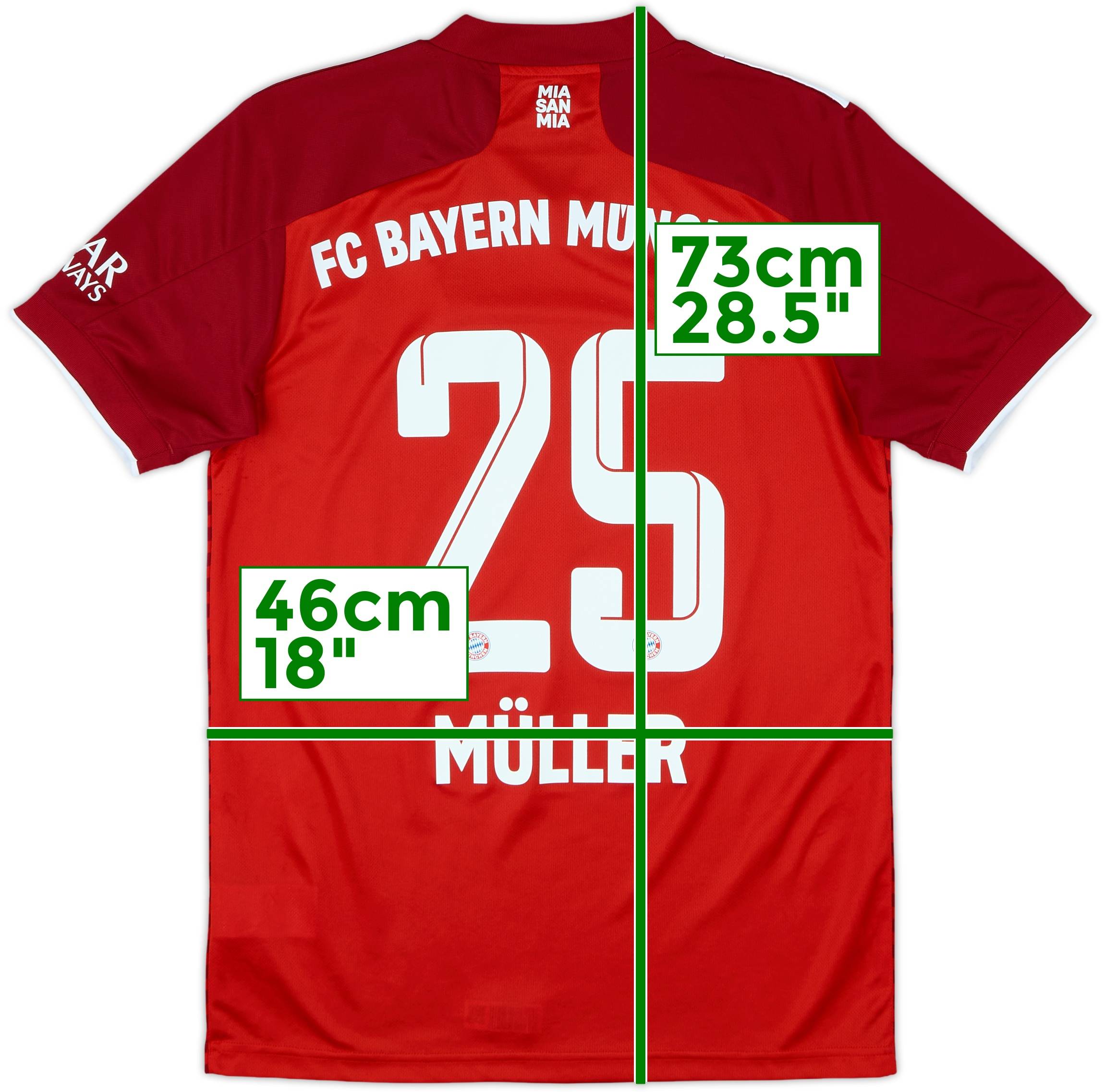 2021-22 Bayern Munich Home Shirt Muller #25 - 8/10 - (S)