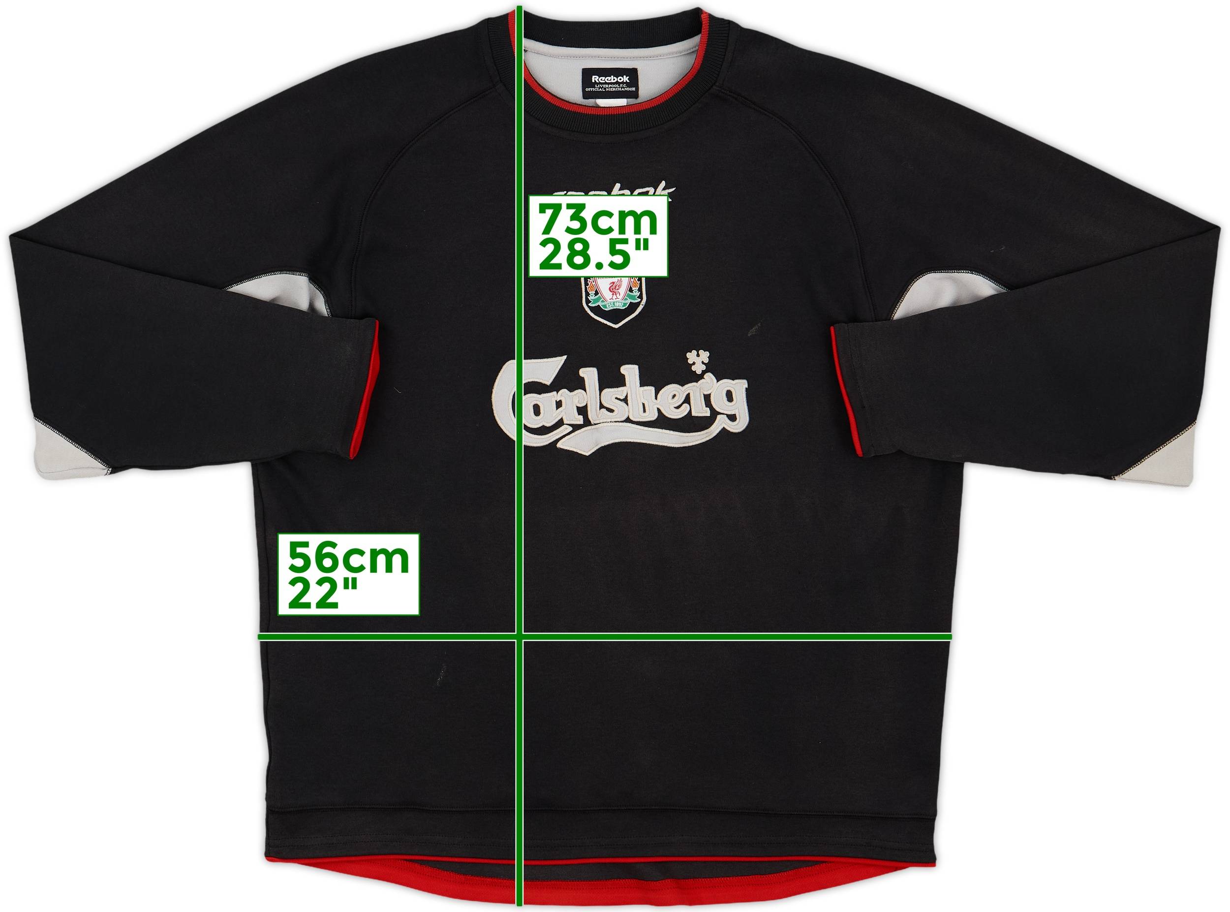 2002-03 Liverpool Reebok Sweat Top - 8/10 - (XL)