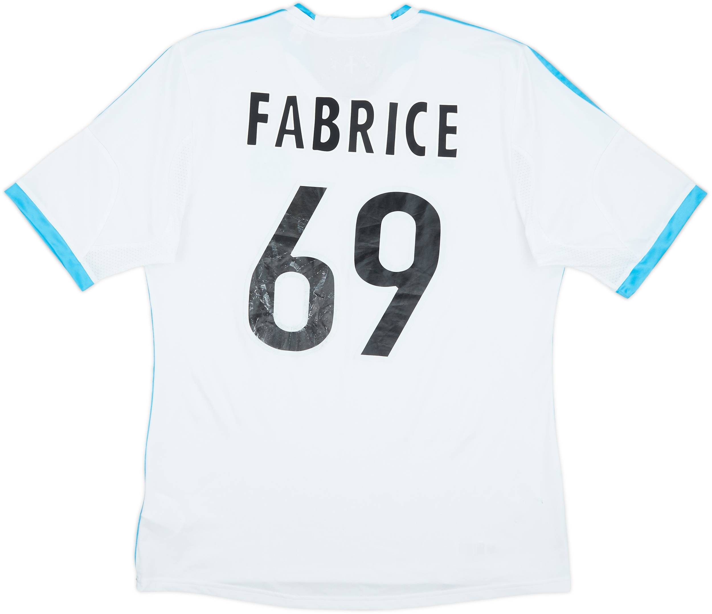 2013-14 Olympique Marseille Home Shirt Fabrice #69 - 6/10 - (L)