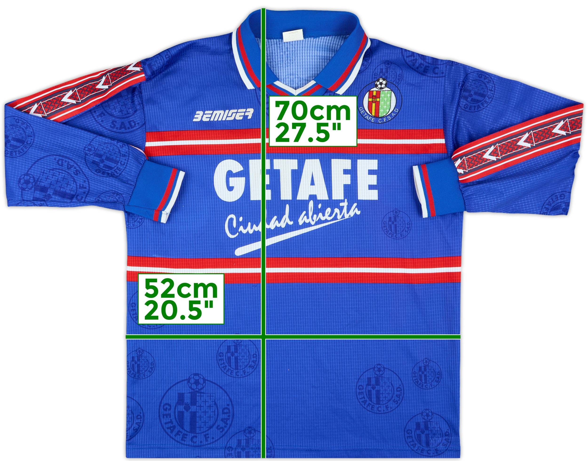 1998-99 Getafe Match Issue Home L/S Shirt #12