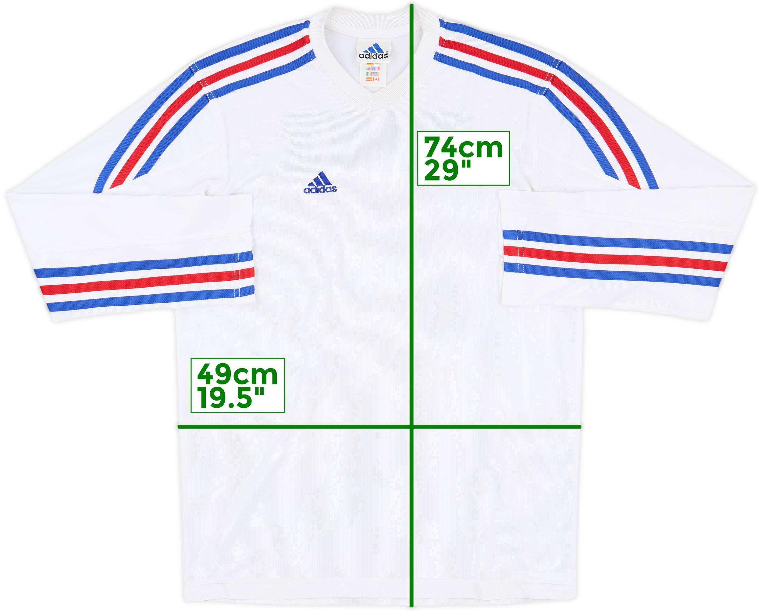 2001-02 France adidas Training L/S Shirt - 8/10 - (S)