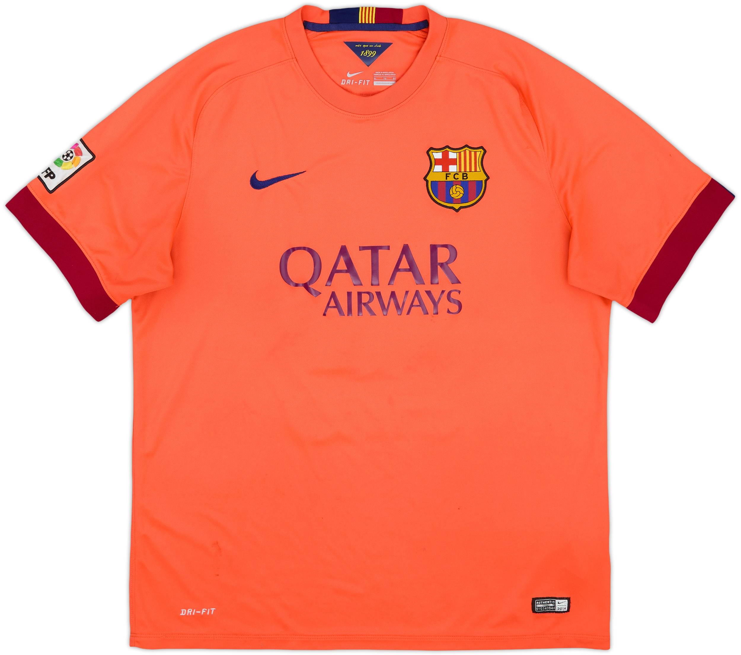 2014-15 Barcelona Away Shirt Neymar Jr #11 - 6/10 - (XL)