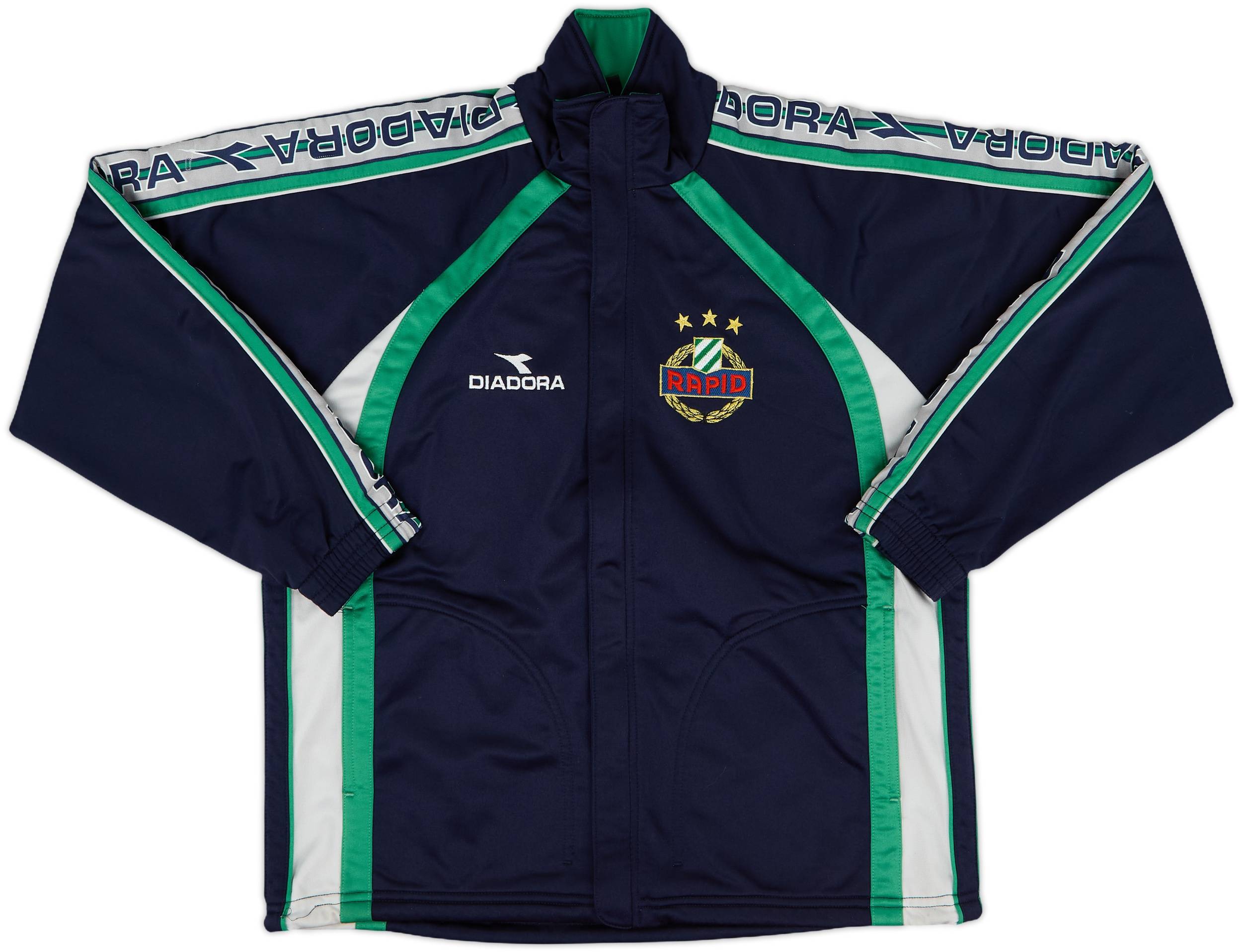 1998-99 Rapid Vienna Diadora Track Jacket - 9/10 - (L.Boys)