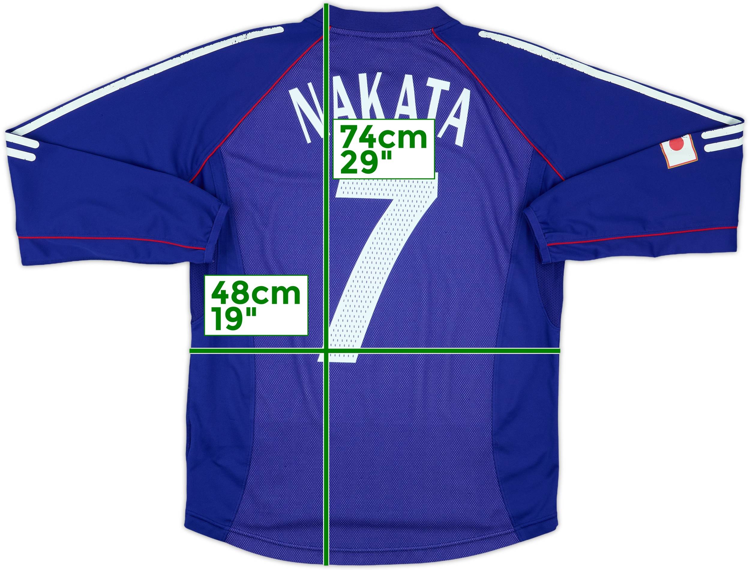 2002-04 Japan Home L/S Shirt Nakata #7 - 6/10 - (L)