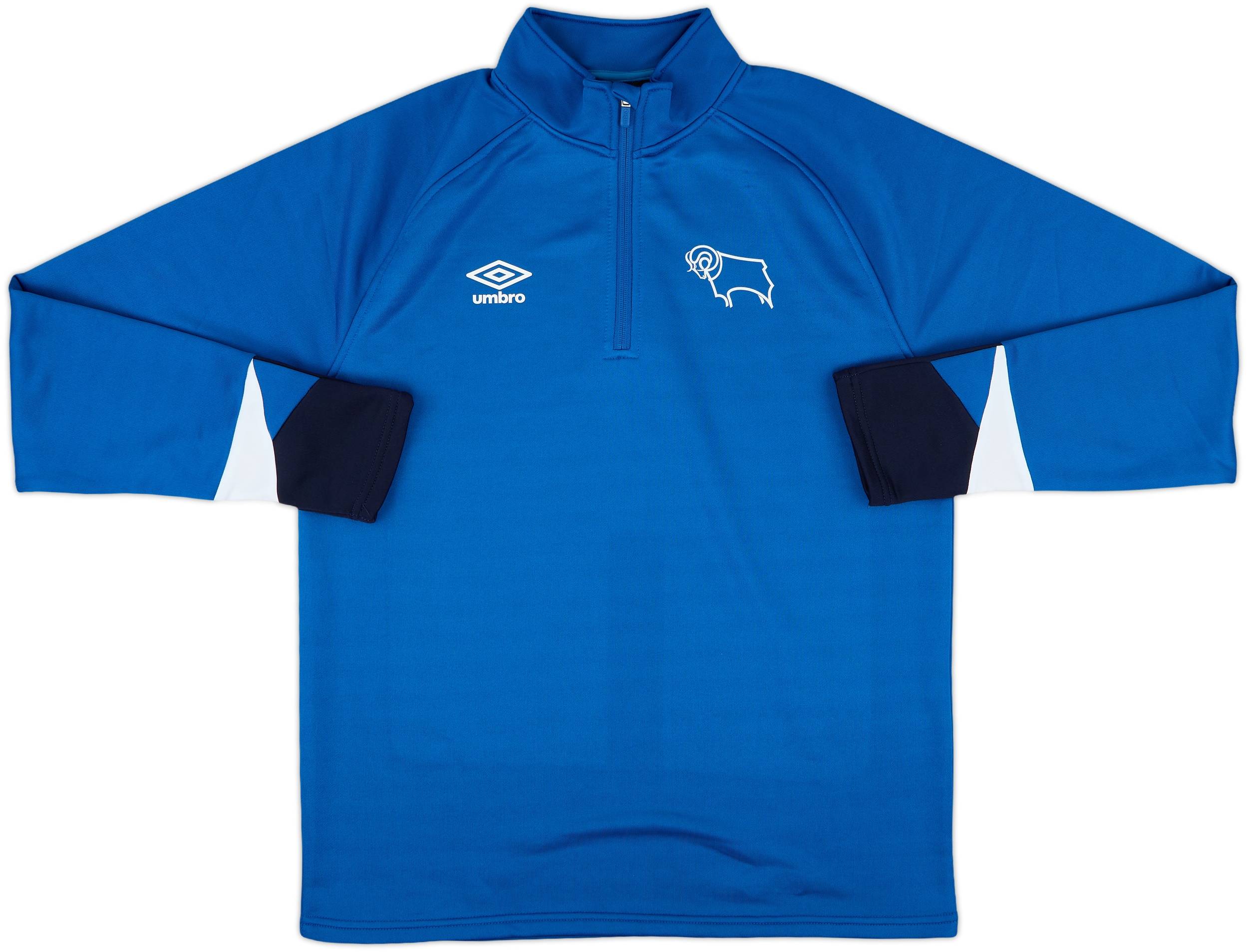 2022-23 Derby County Umbro 1/4 Zip Training Top - 9/10 - (L)