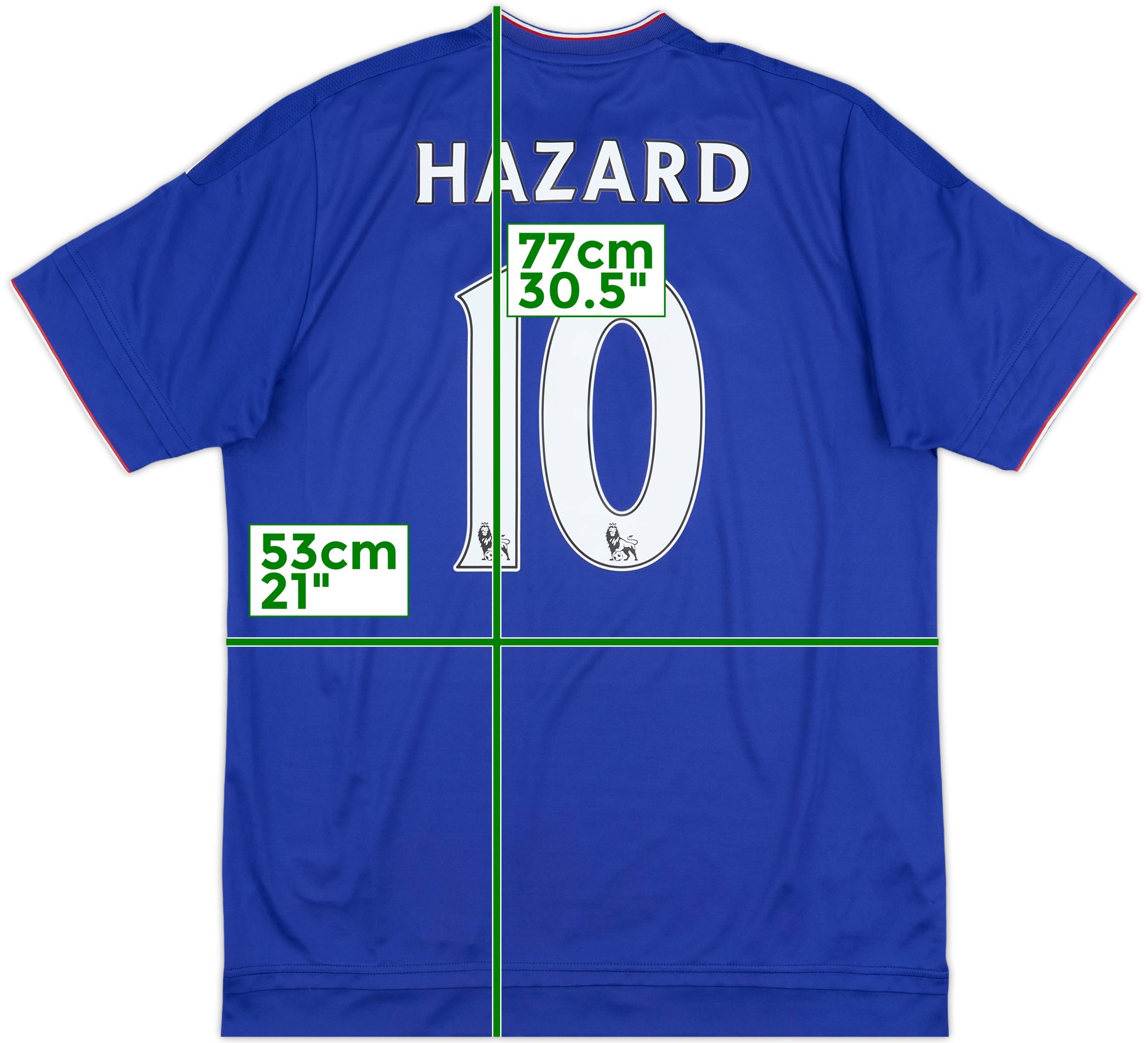 Chelsea HAZARD 10 シャツ Eden Hazard #10 Chelsea 15/16 Home Jersey JP L(US M) adidas