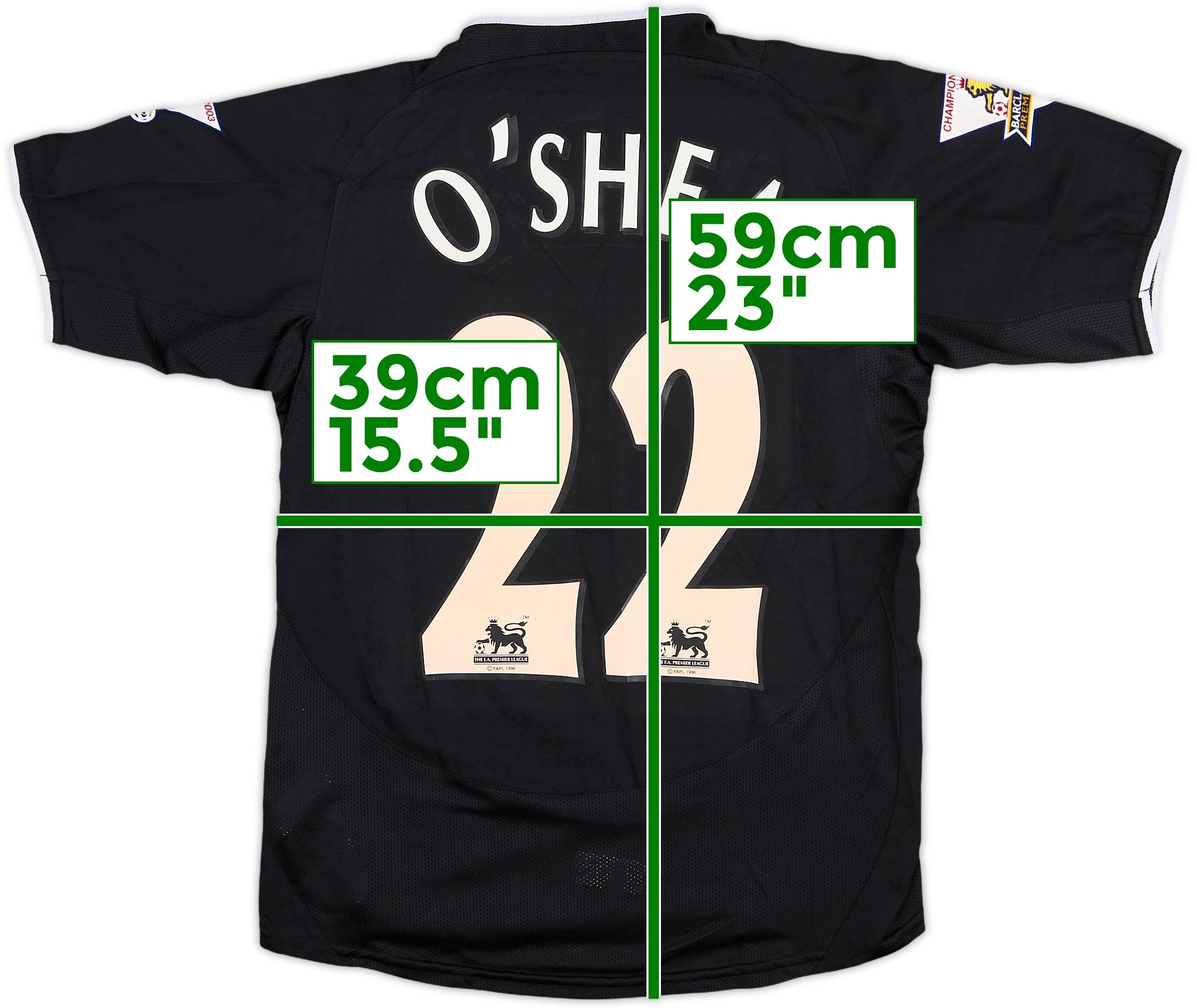 2003-05 Manchester United Away Shirt O'Shea #22 - 8/10 - (M.Boys)