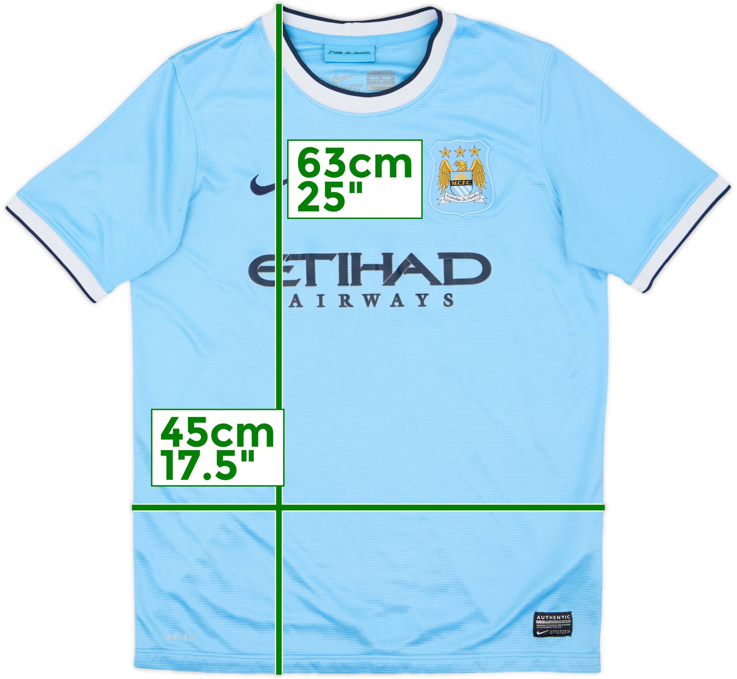 2013-14 Manchester City Home Shirt - 7/10 - (XL.Boys)