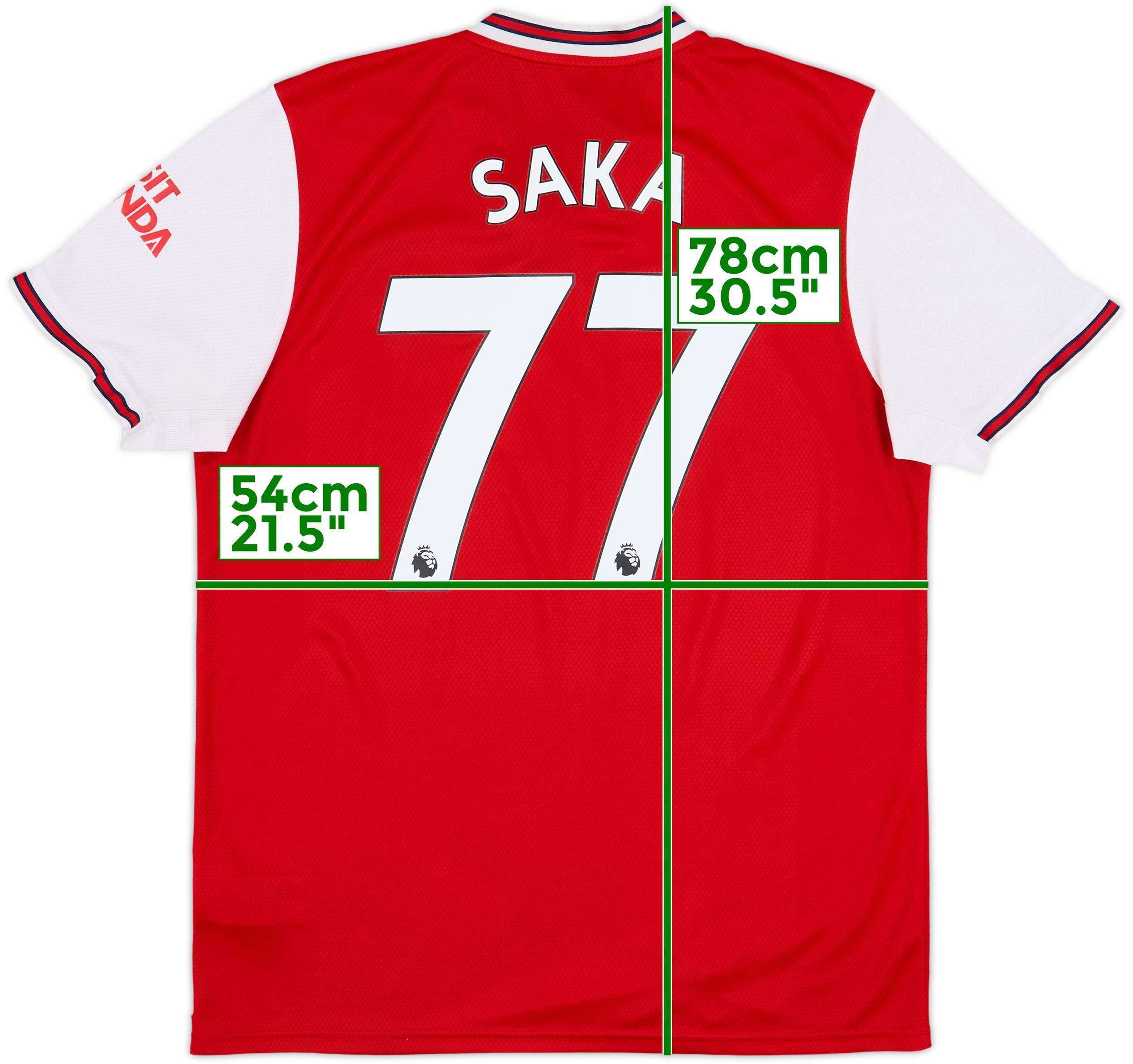 アーセナル19/20 オーセンティック ユニフォーム 77 saka サカ 2019-20 Arsenal Home Shirt Saka #77 - 6/10 - (L)